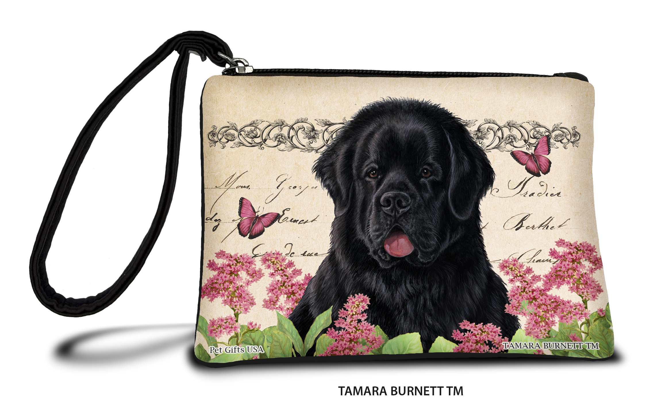 An image of product 31438 - Newfoundland (Black) - Zippees Pet Pouch Coin Purse