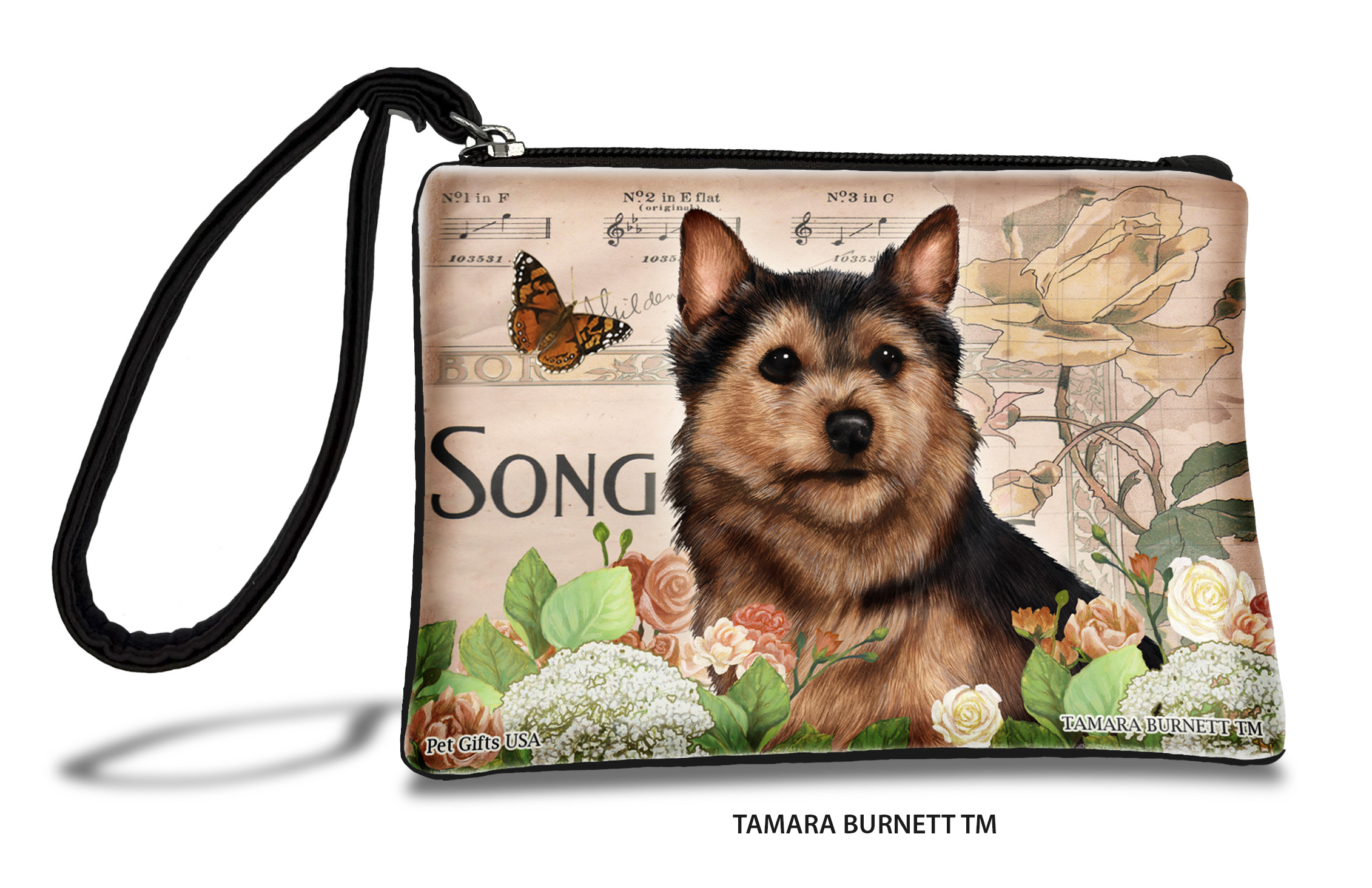 An image of product 31444 - Norwich Terrier (__black_and_tan_) - Zippies Pet Pouch Coin Purse