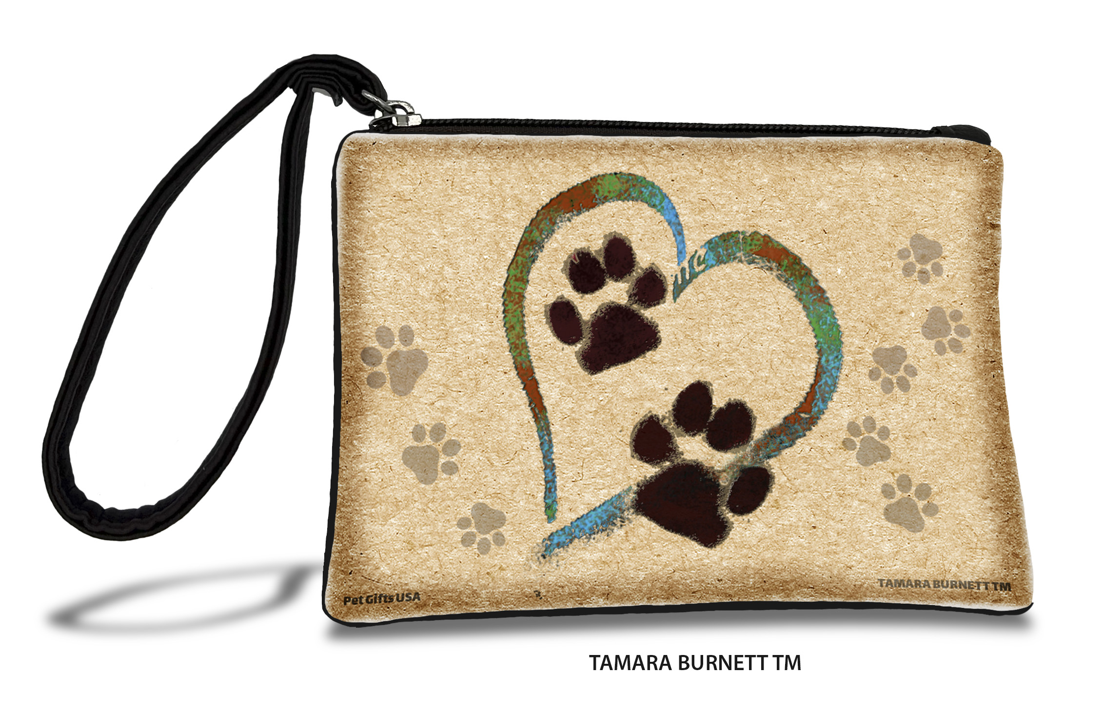 Pawmarks On My Heart 4 Tan - Zippies Pet Pouch Coin Purse image Pawmarks On My Heart 4 Tan - Zippies Pet Pouch Coin Purse image