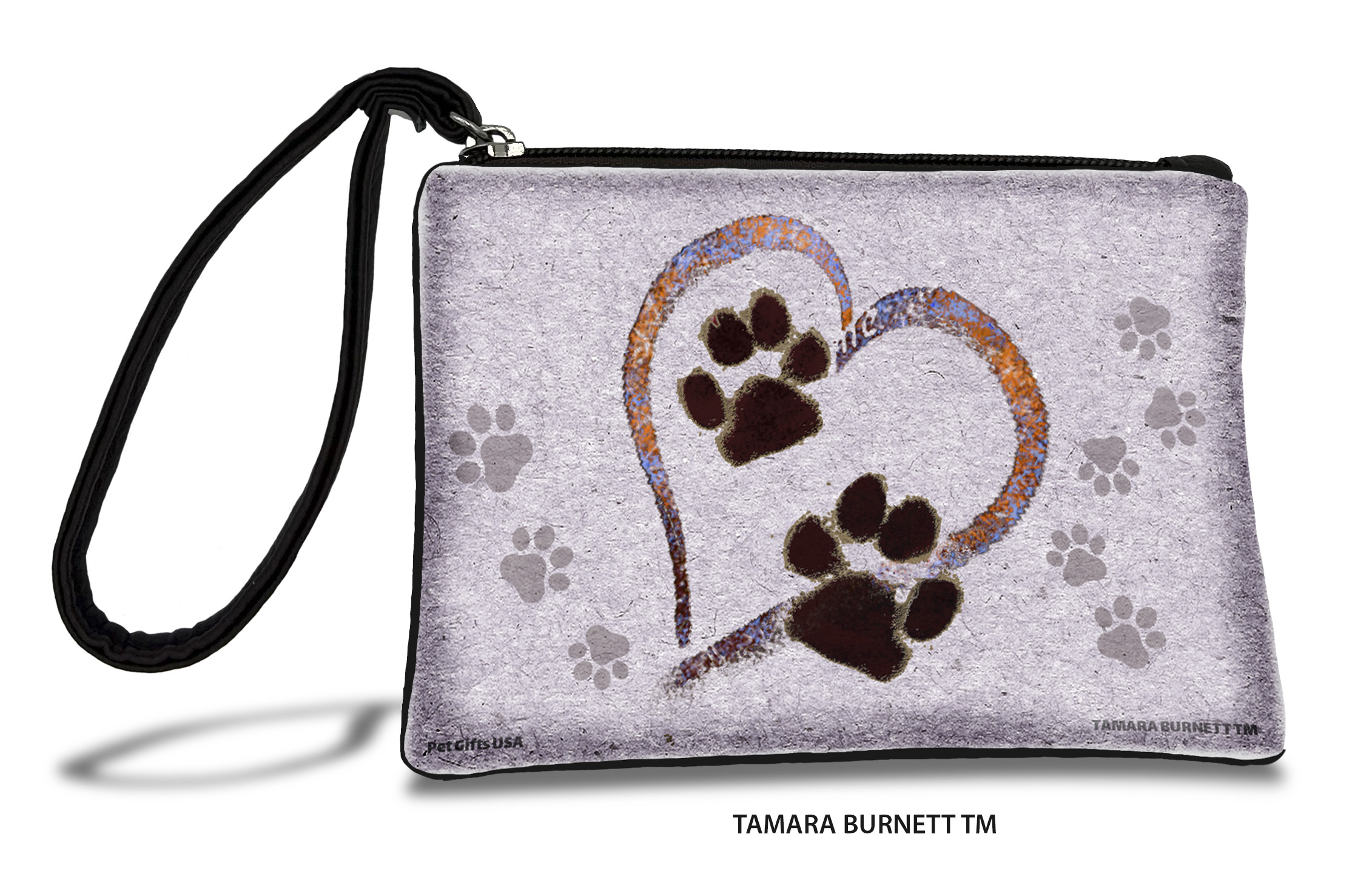 Pawmarks On My Heart 6 Violet Gold - Zippies Pet Pouch Coin Purse image Pawmarks On My Heart 6 Violet Gold - Zippies Pet Pouch Coin Purse image