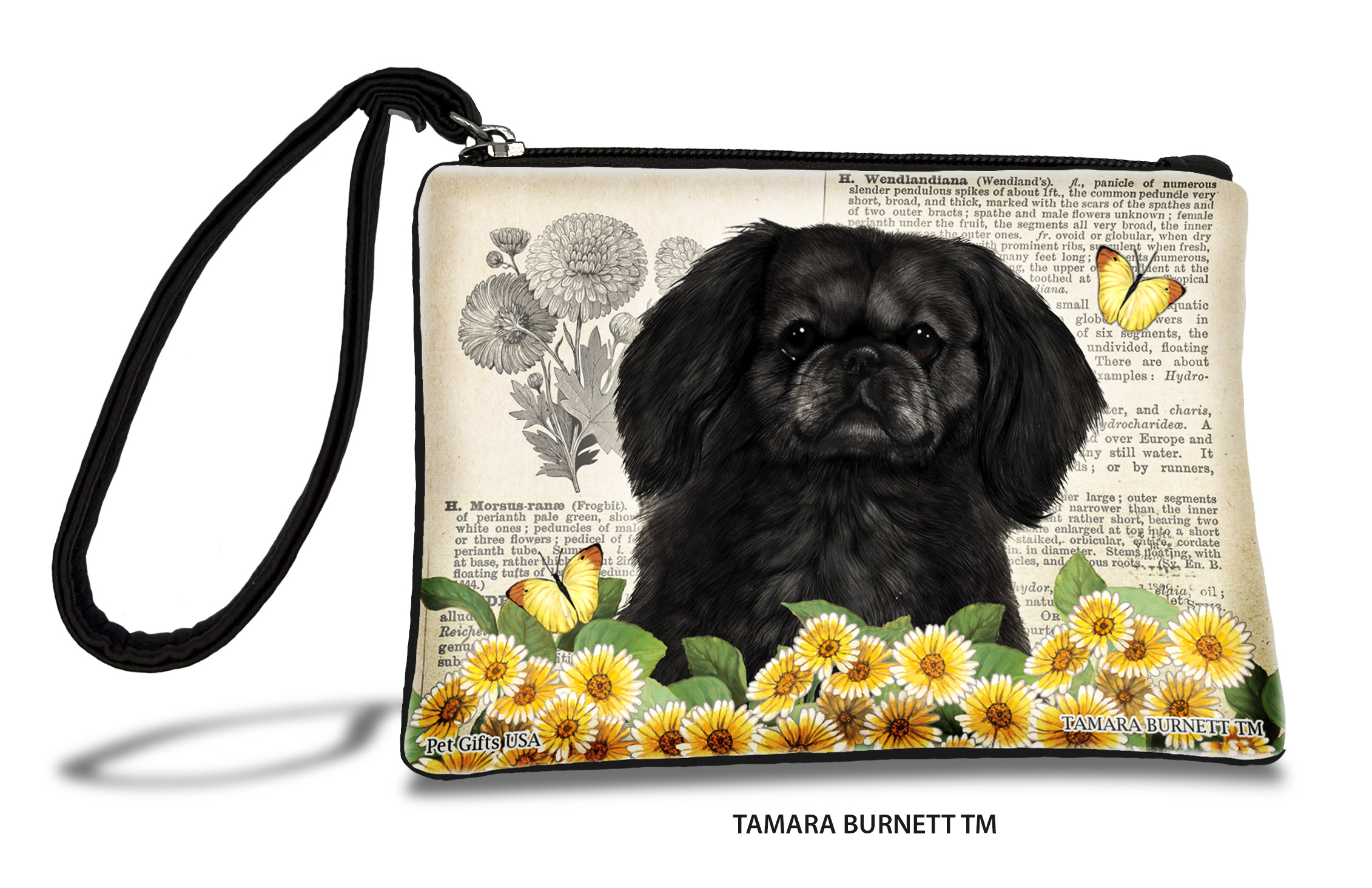 An image of product 31454 - Pekingese (_black_) - Zippies Pet Pouch Coin Purse