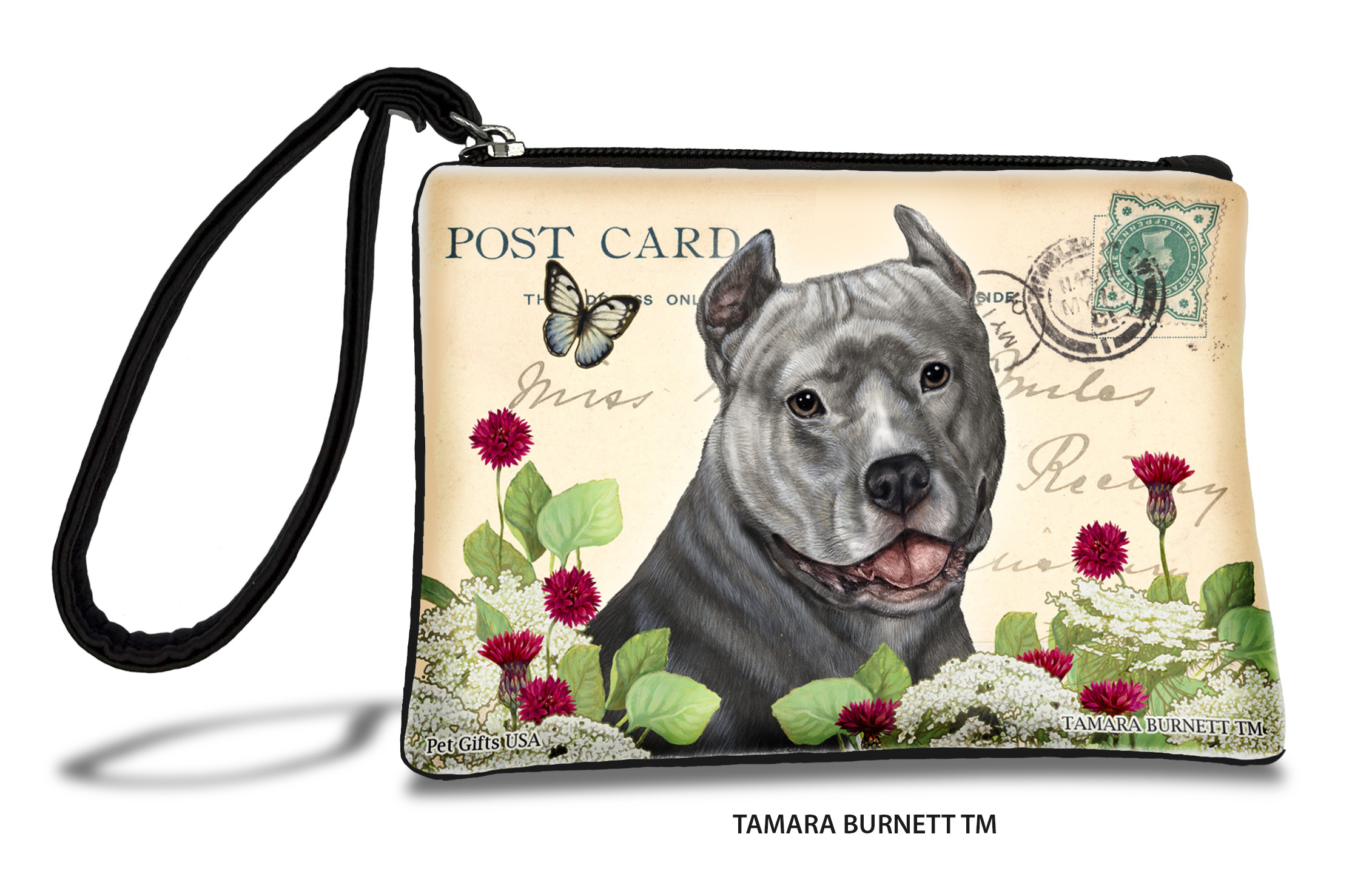 Pit Bull (__blue_cropped_) - Zippies Pet Pouch Coin Purse