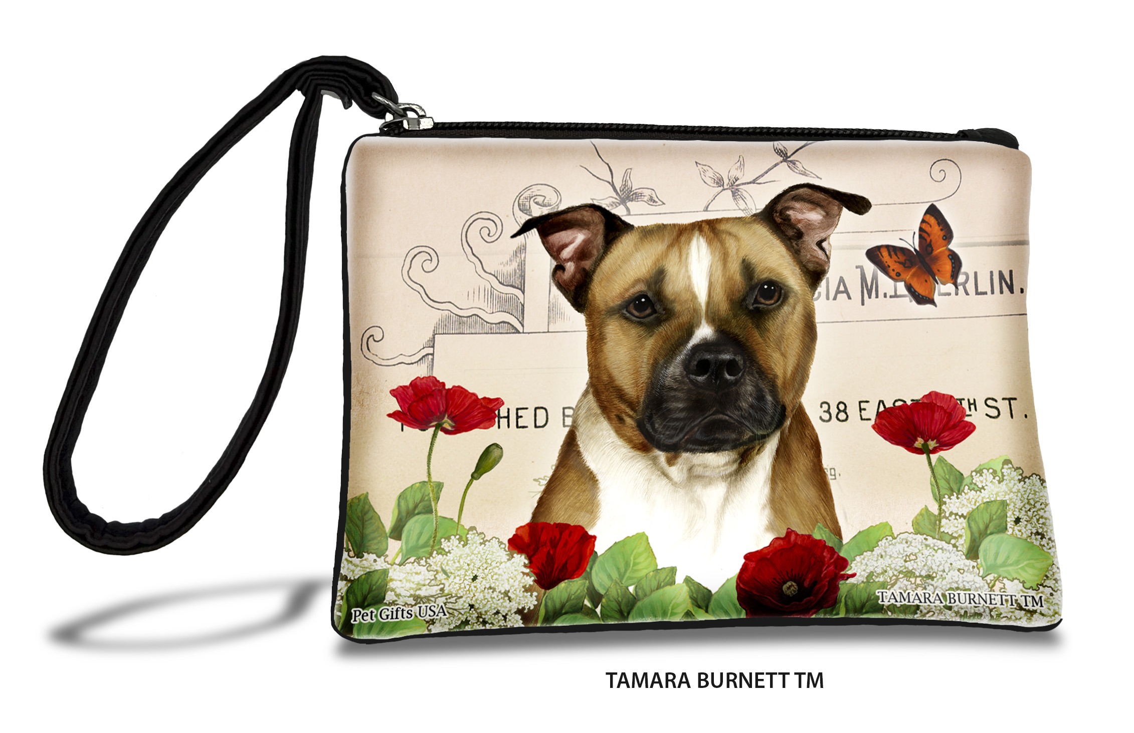 Pit Bull (__brown_and_white_uncropped_) - Zippies Pet Pouch Coin Purse