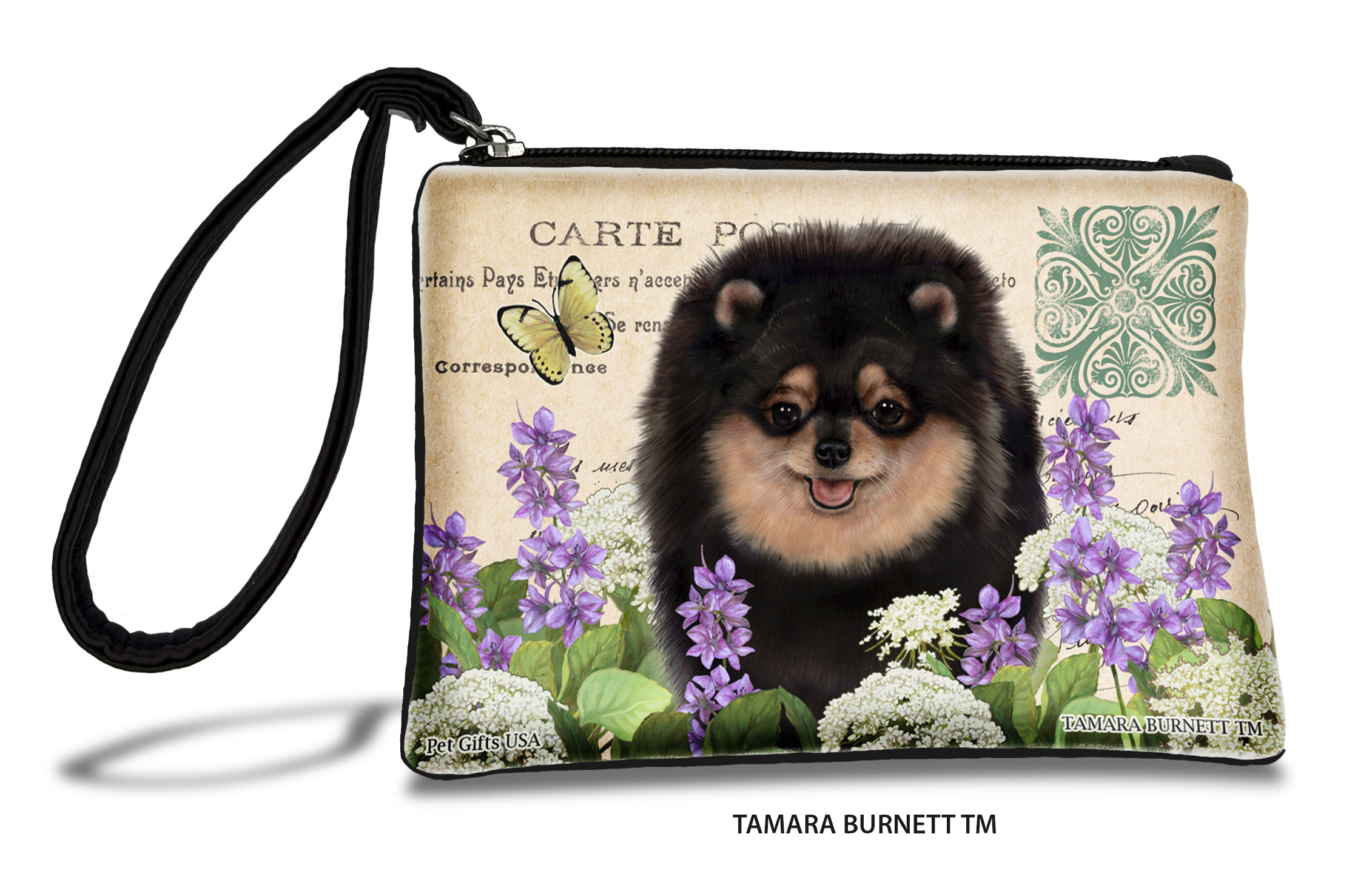 An image of product 31481 - Pomeranian (_black_and_tan_) - Zippies Pet Pouch Coin Purse
