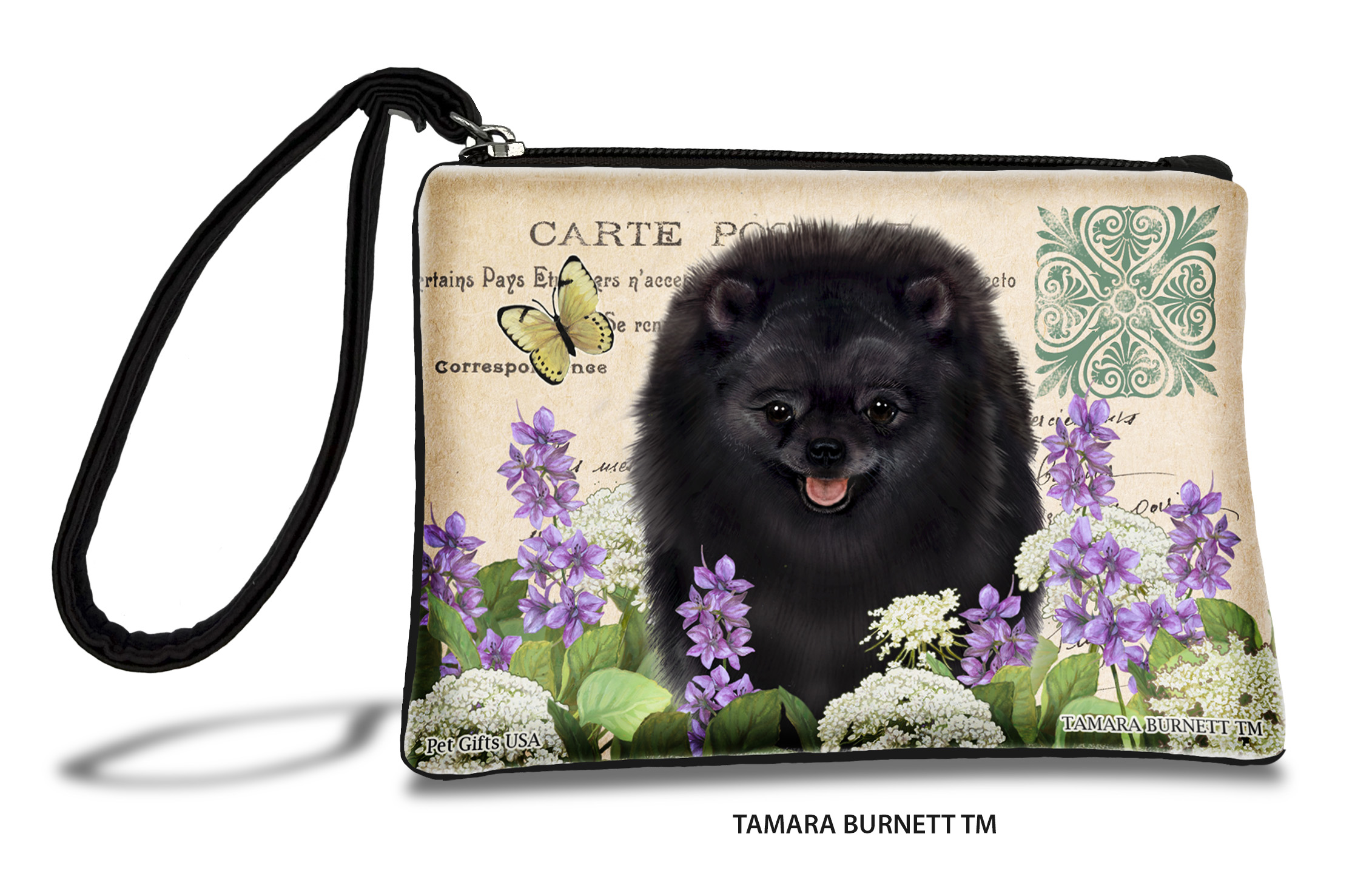 Pomeranian (_black_) - Zippies Pet Pouch Coin Purse
