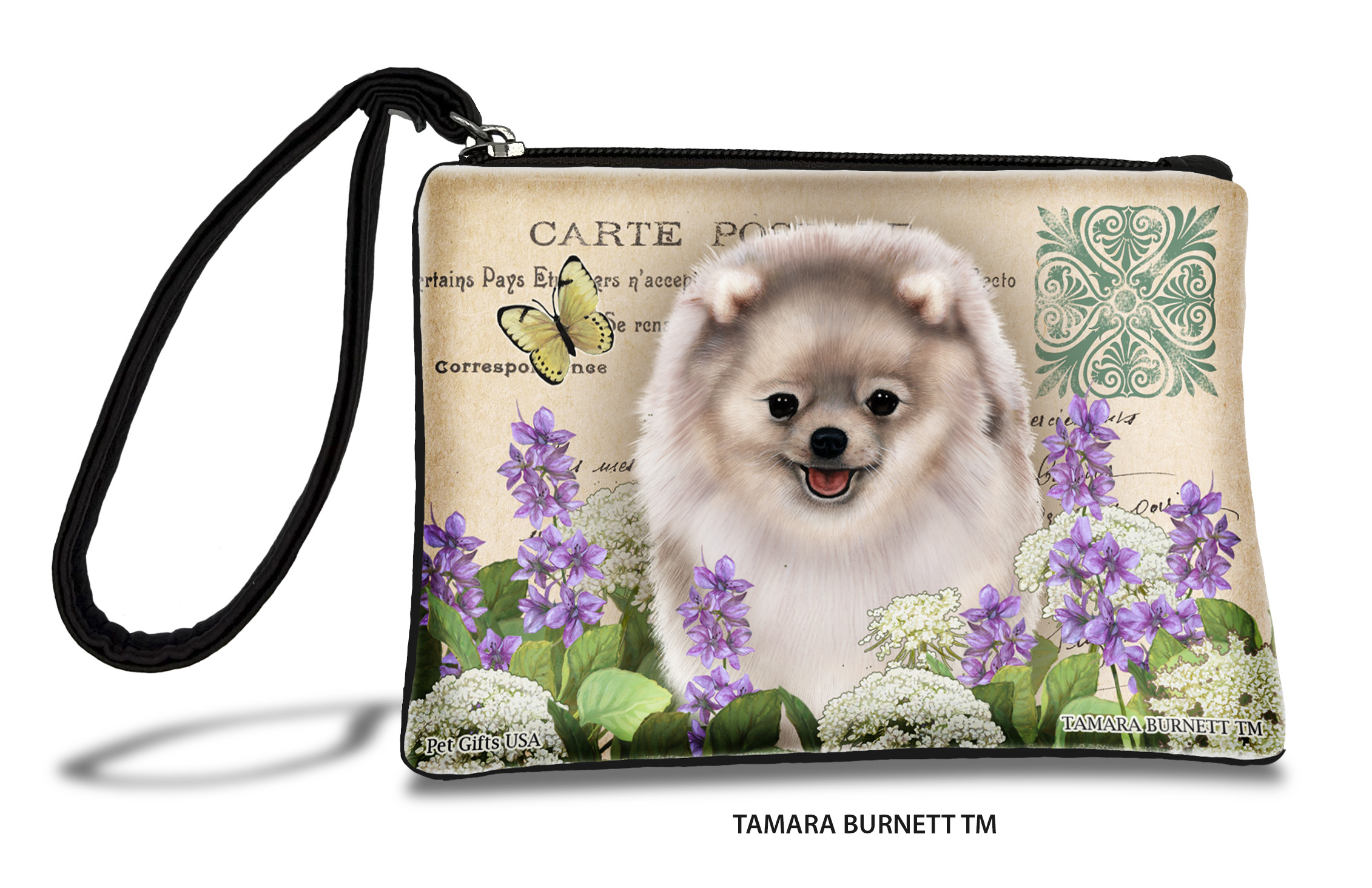 Pomeranian (_cream_sable_aka_silver_) - Zippies Pet Pouch Coin Purse