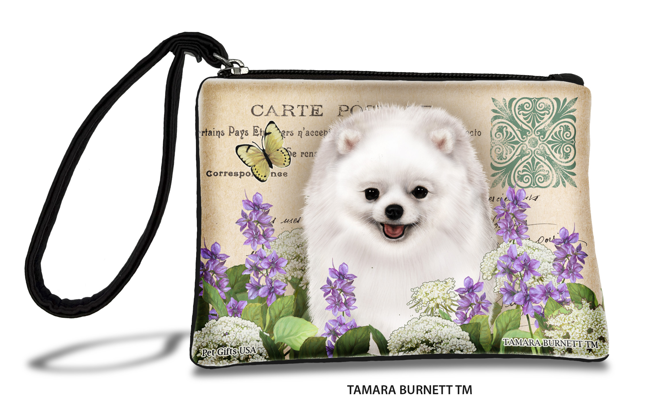 Pomeranian (_white_) - Zippies Pet Pouch Coin Purse