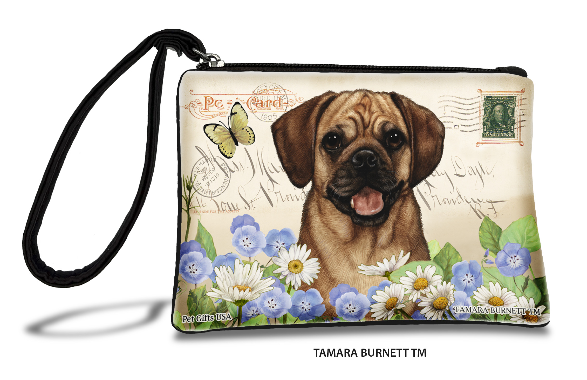Puggle (_fawn_) - Zippies Pet Pouch Coin Purse