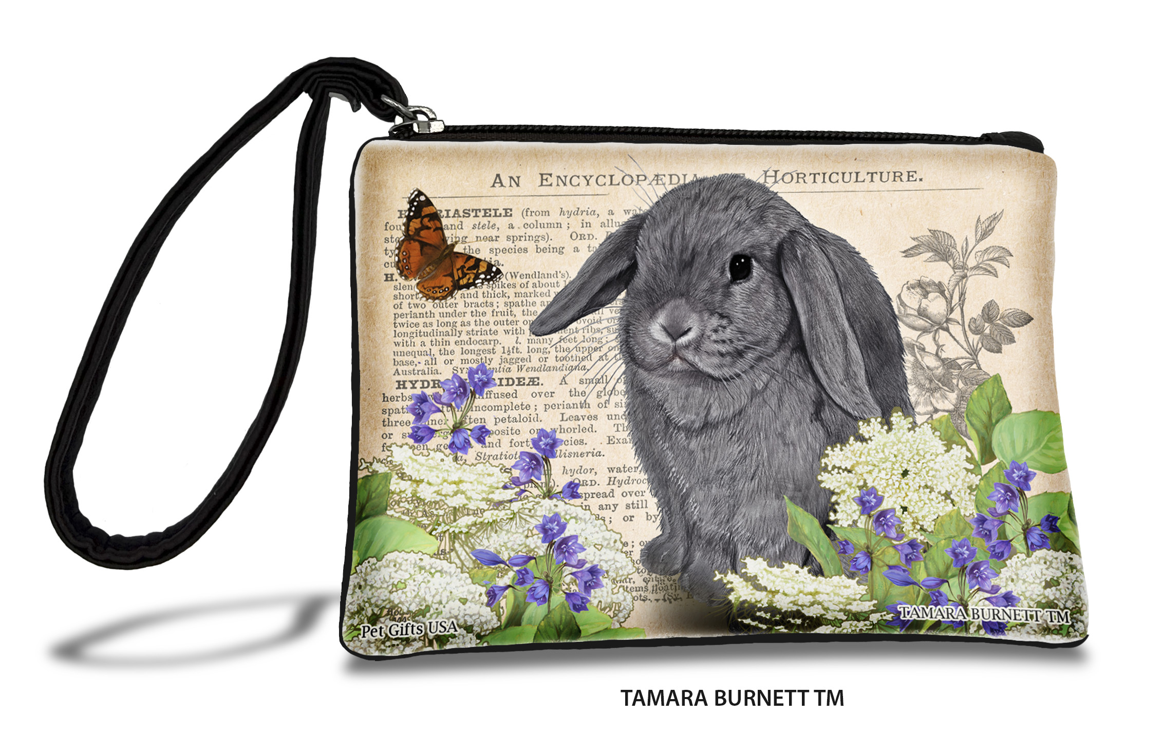 Mini Lop Rabbit (___blue_) - Zippies Pet Pouch Coin Purse