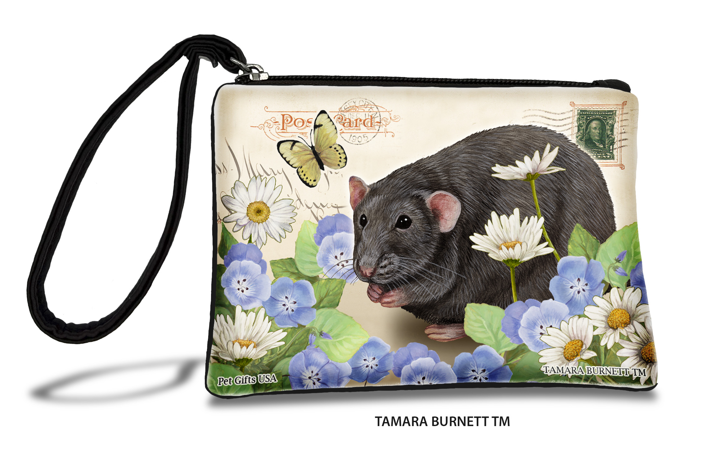 An image of product 31521 - Light Grey Solid Rat (___) - Zippies Pet Pouch Coin Purse
