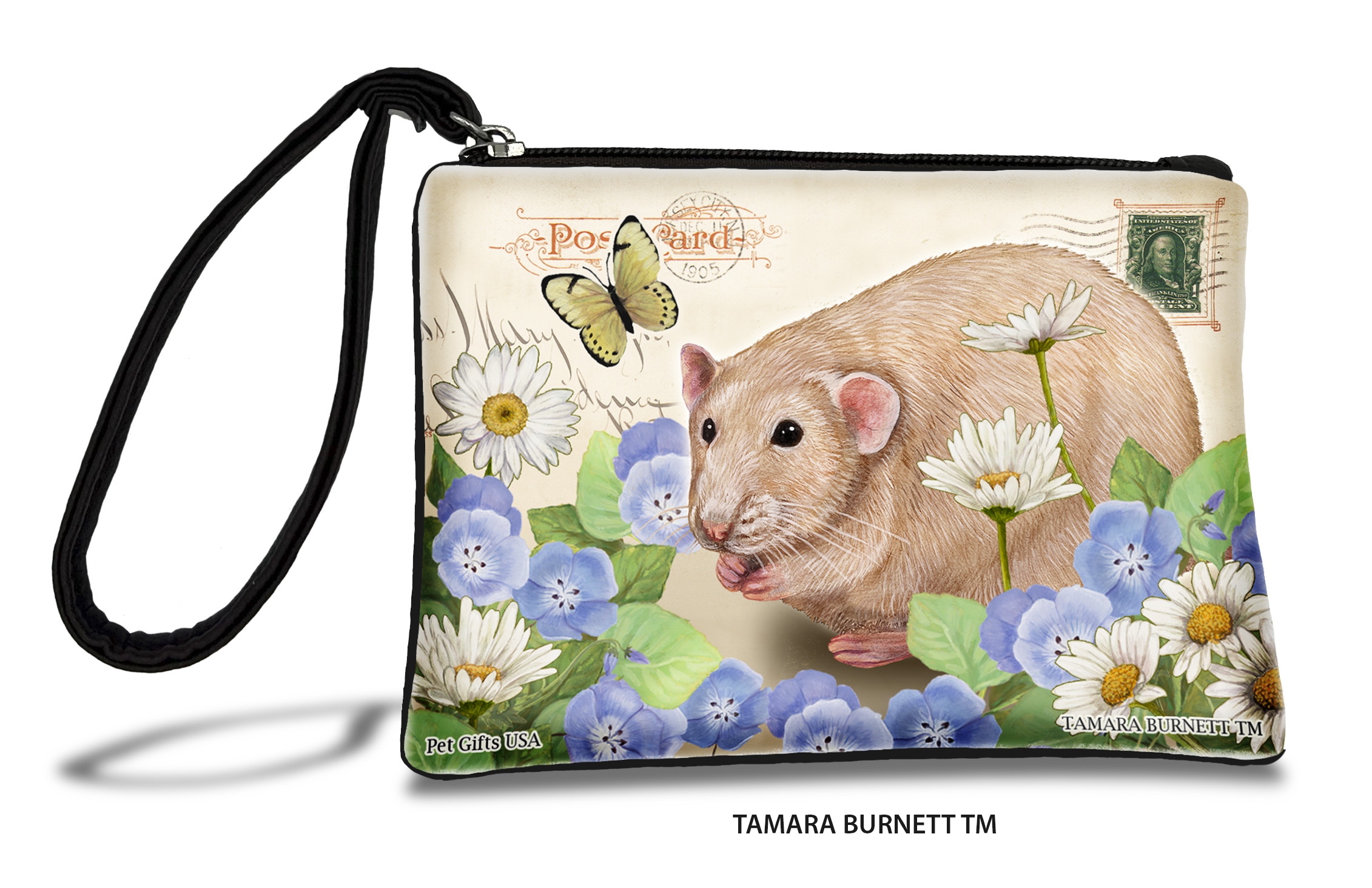 An image of product 31522 - Light Grey Solid Rat (__cream__) - Zippies Pet Pouch Coin Purse