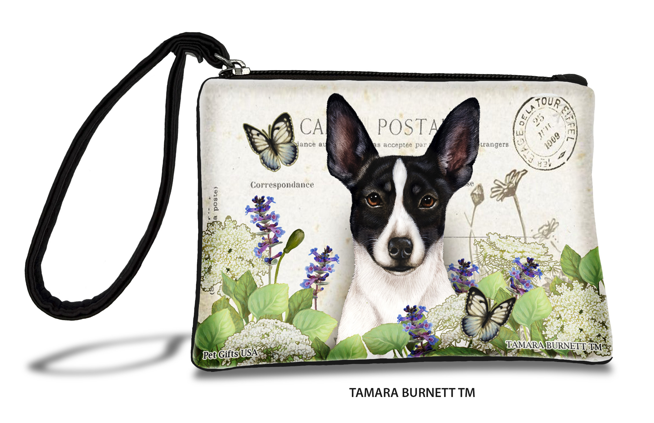 An image of product 31525 - Rat Terrier (__black_and_white_cropped_) - Zippies Pet Pouch Coin Purse