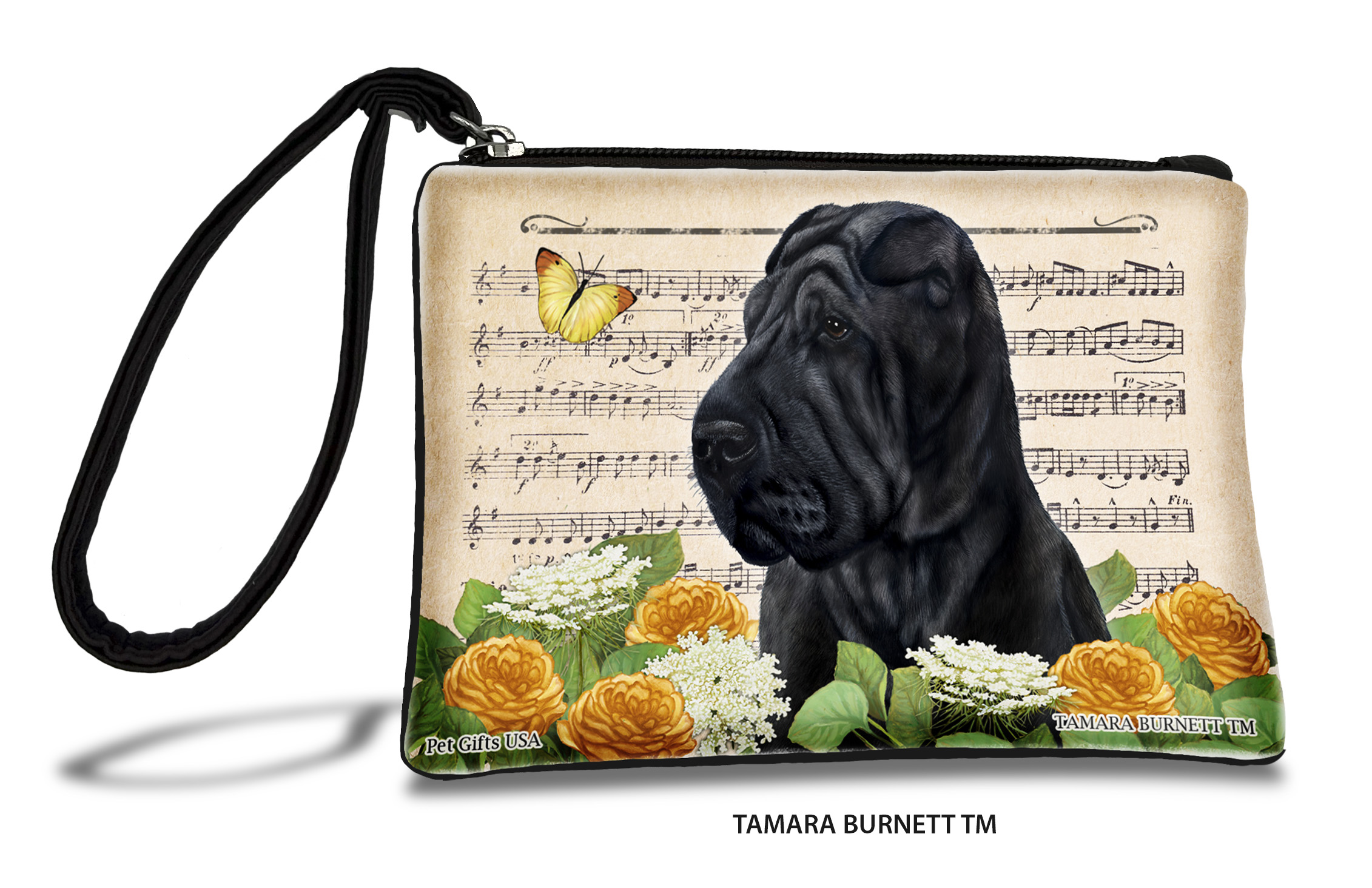An image of product 31554 - Shar Pei (__black_style_2__) - Zippies Pet Pouch Coin Purse