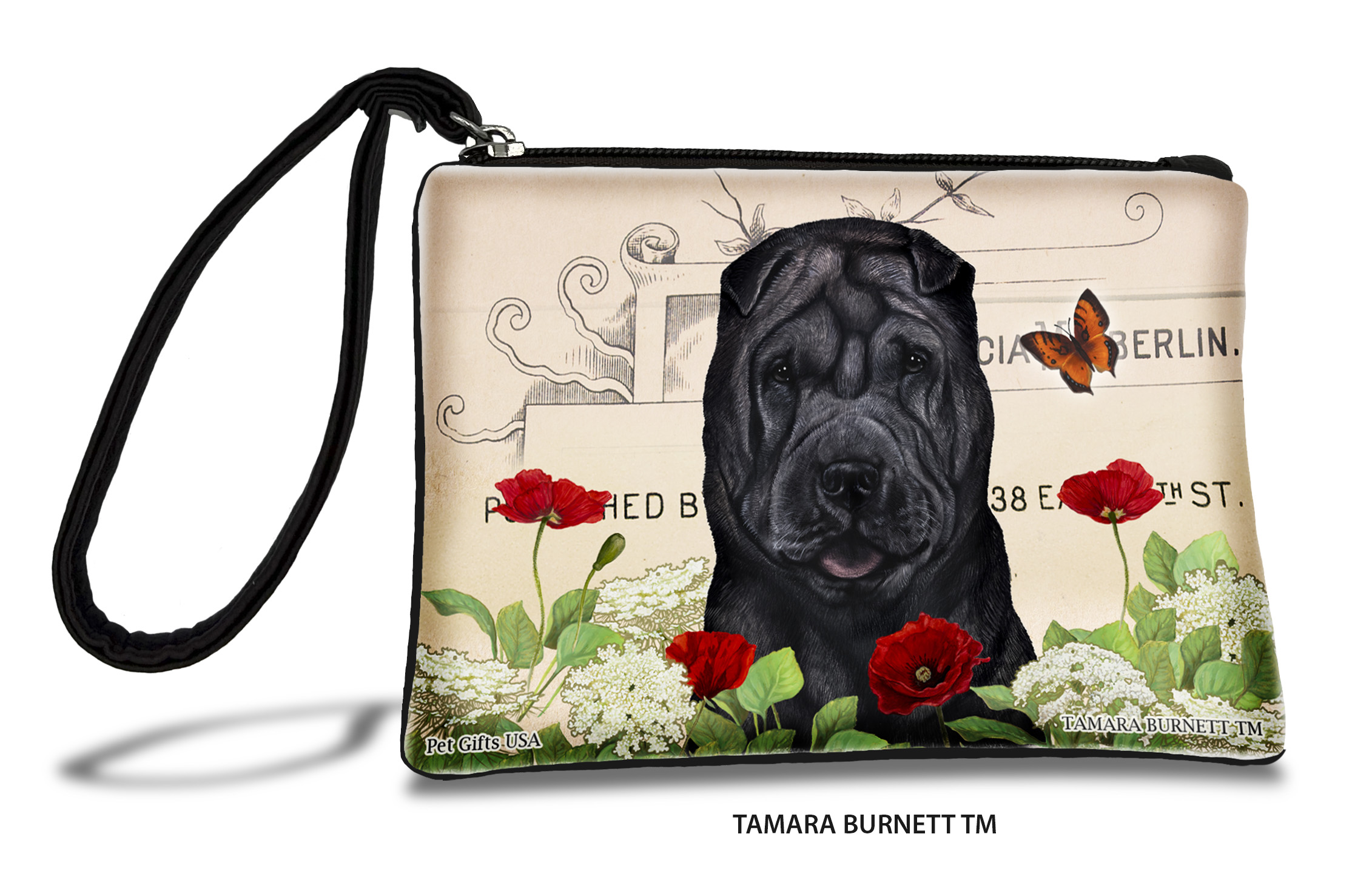 An image of product 31553 - Shar Pei (__black_) - Zippies Pet Pouch Coin Purse