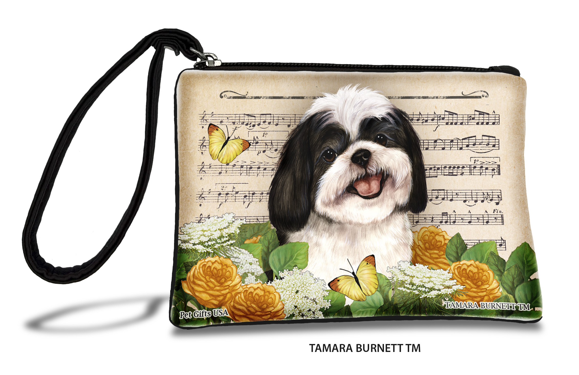 An image of product 31568 - Shih Tzu (__black_and_white__) - Zippies Pet Pouch Coin Purse