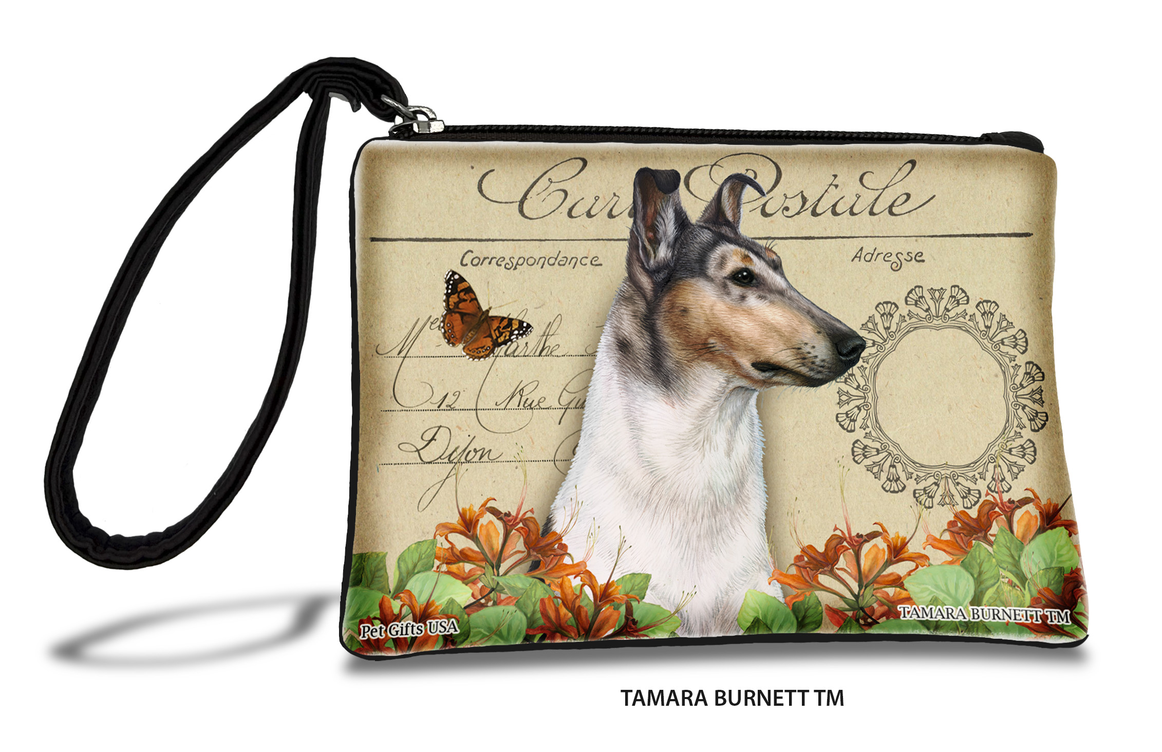 An image of product 31579 - Smooth Collie (__blue_merle_) - Zippies Pet Pouch Coin Purse
