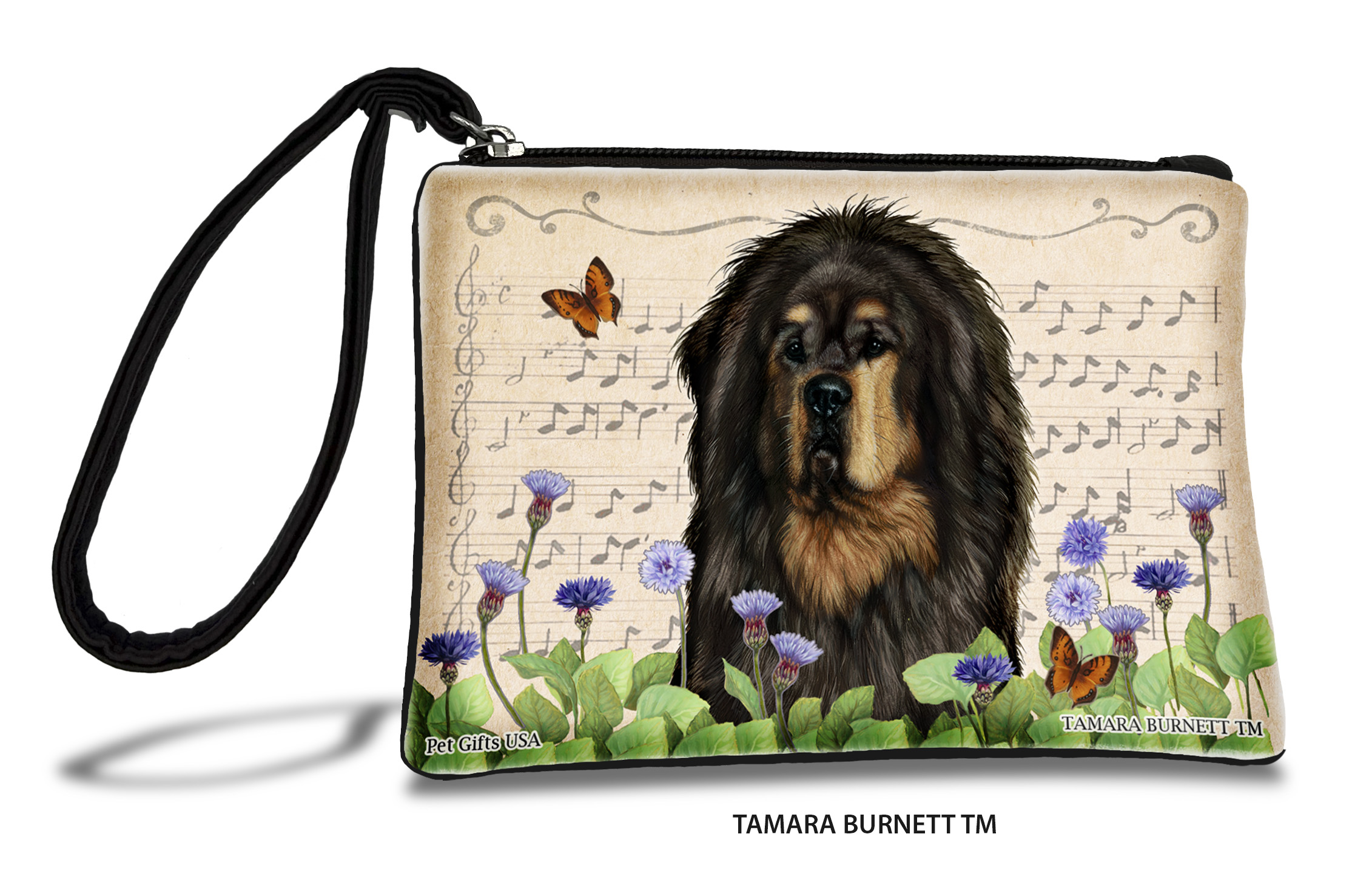 An image of product 31597 - Tibetan Mastiff (__black_and_tan_) - Zippies Pet Pouch Coin Purse