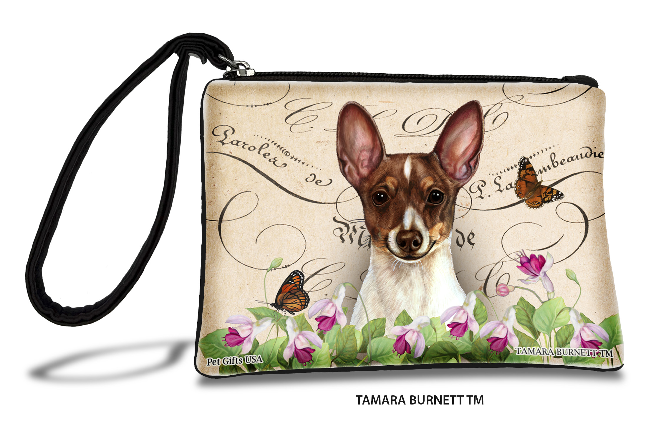 Toy Fox Terrier (___chocolate_tri_) - Zippies Pet Pouch Coin Purse