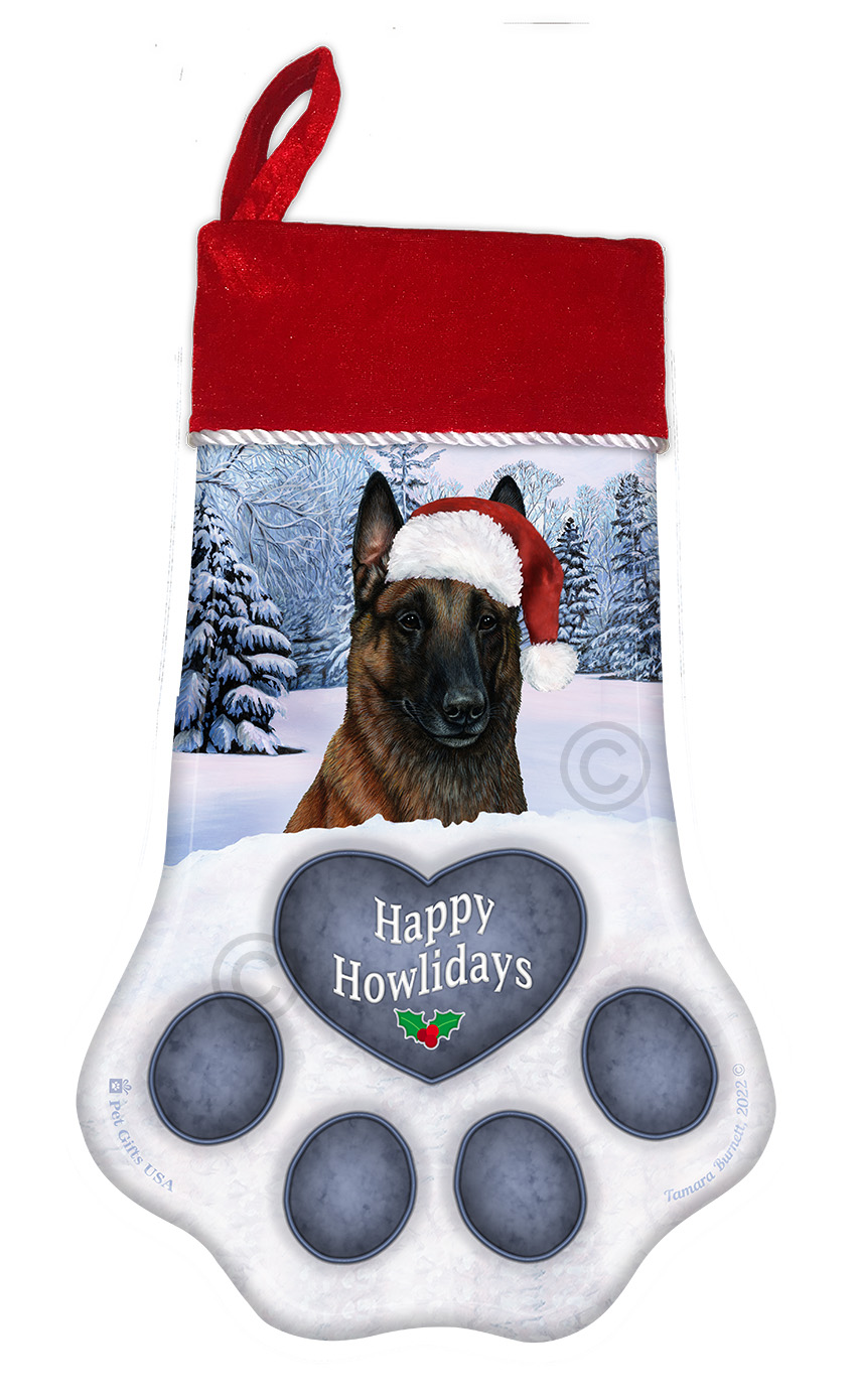 Belgian Malinois Mahogany Holiday Stocking image