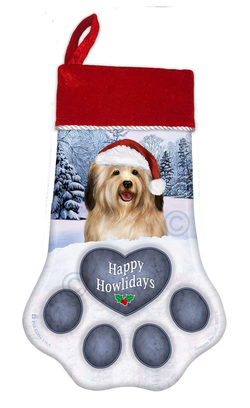 Havanese Cream Holiday Stocking image