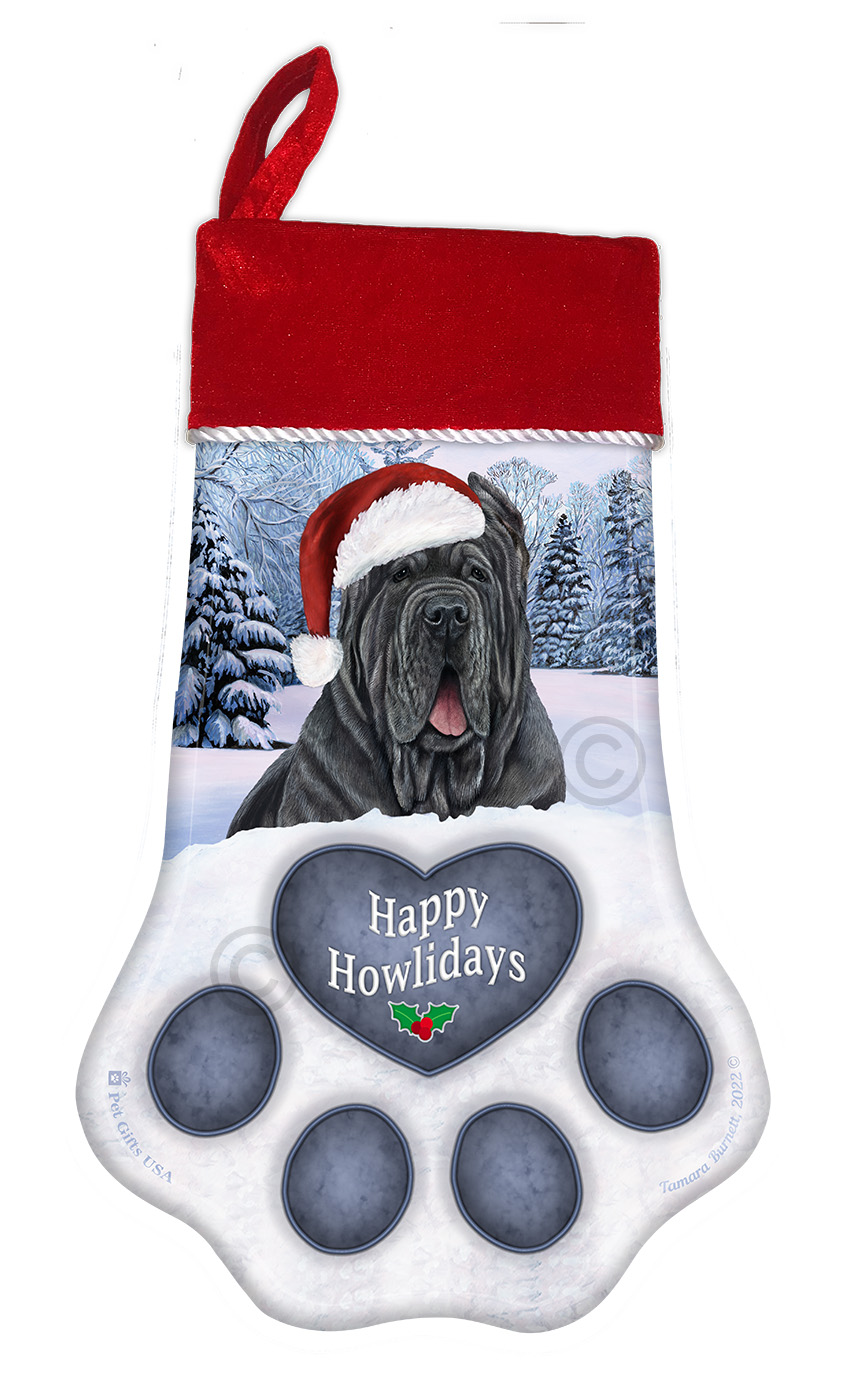 Neapolitan Mastiff Blue Cropped Holiday Stocking image