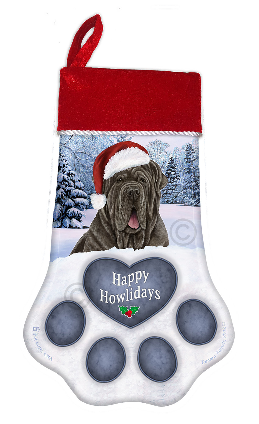 Neapolitan Mastiff Tawny Uncropped Holiday Stocking image