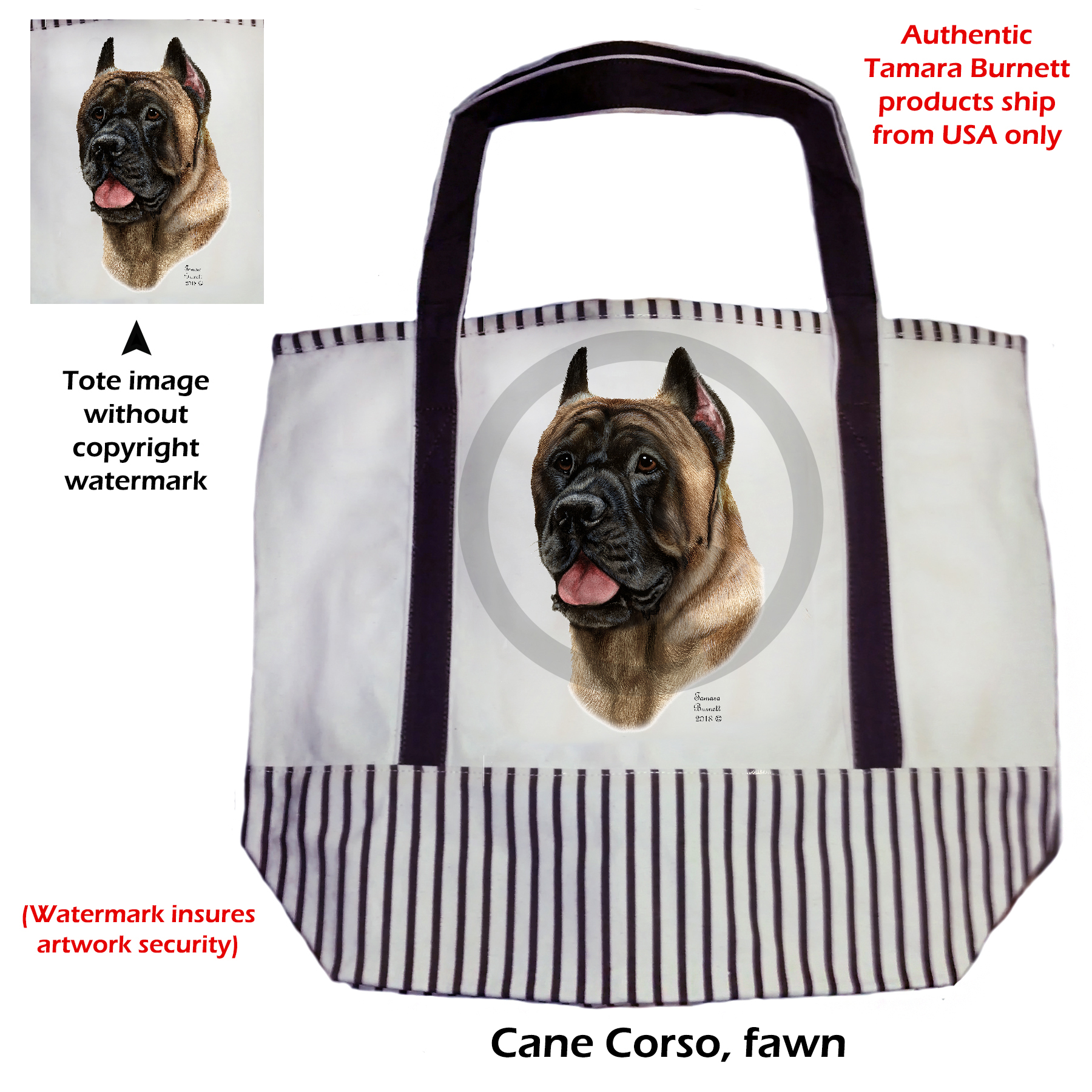 Cane Corso Fawn  Tote Bag image