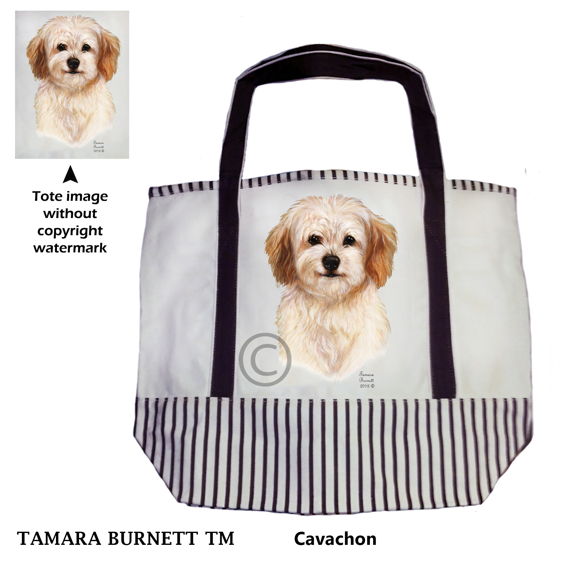 Cavachon Tote Bag image
