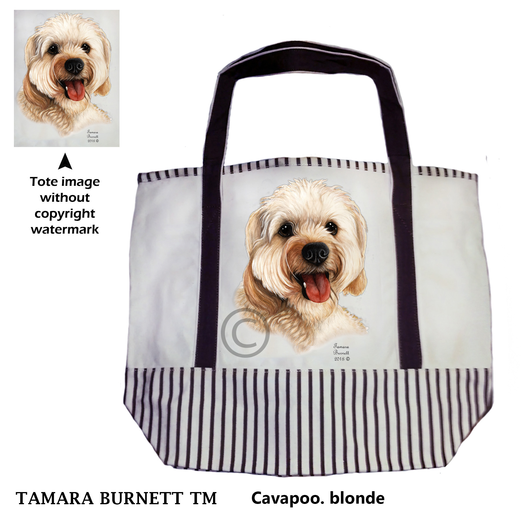  Cavapoo Blonde Tote Bag image
