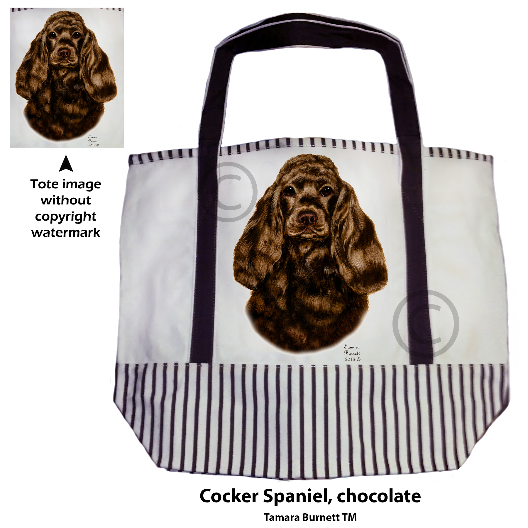 Cocker Spaniel Chocolate Tote Bag image