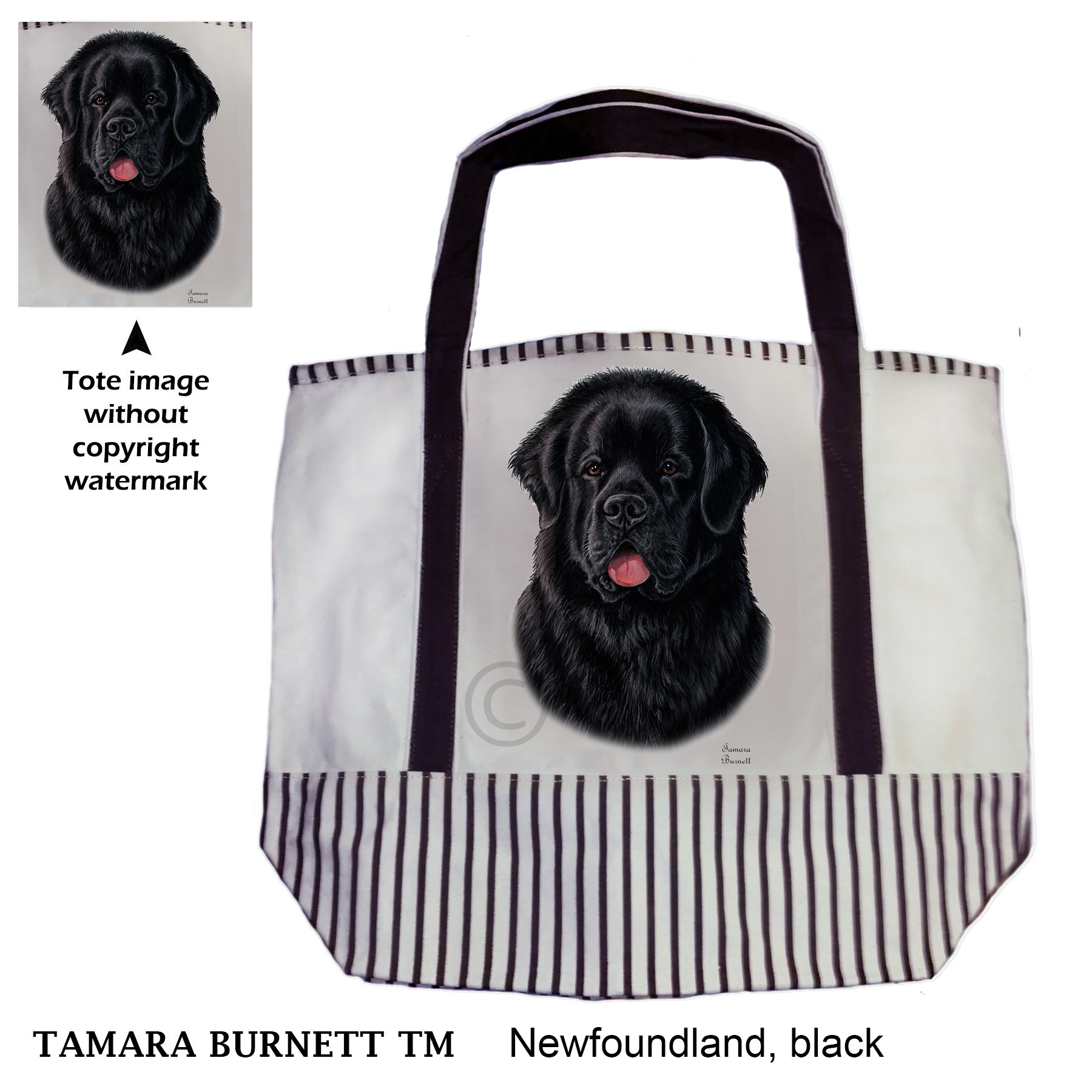 An image of product 11154 - Newfoundland Black Tote Bag