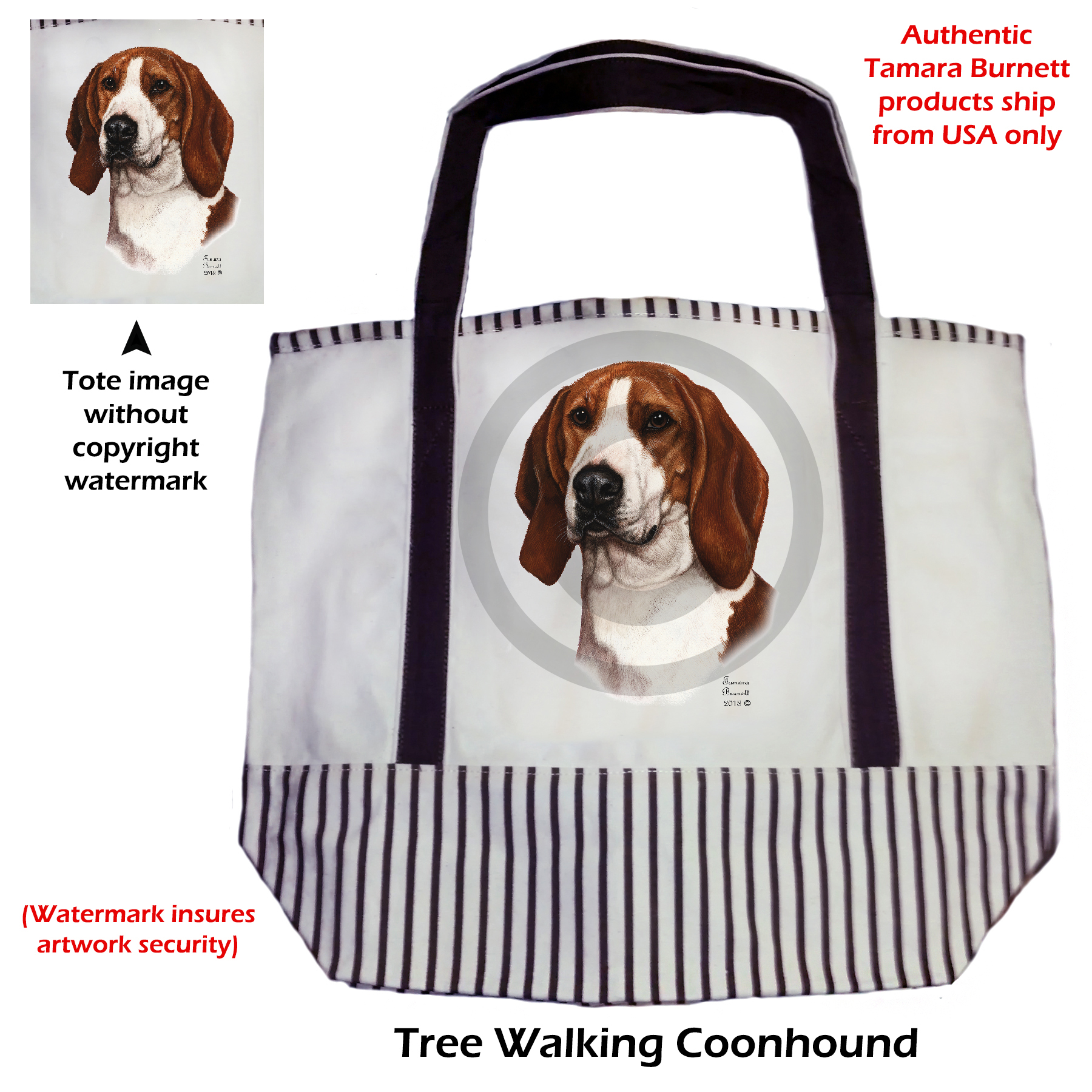 Coonhound Treeing Walker  Tote Bag Image