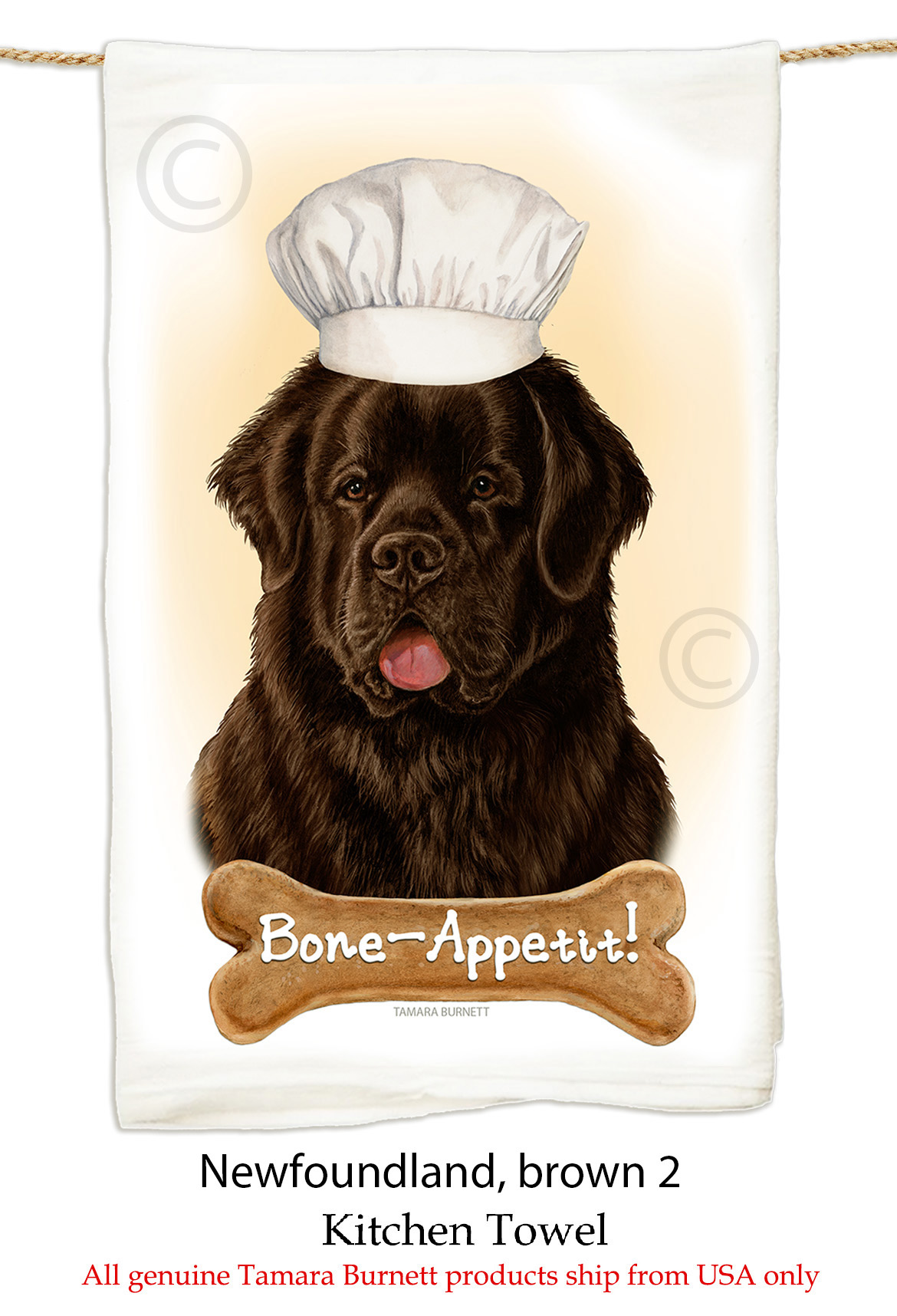 Newfoundland Chocolate - Flour Sack Towel image Newfoundland Chocolate - Flour Sack Towel image