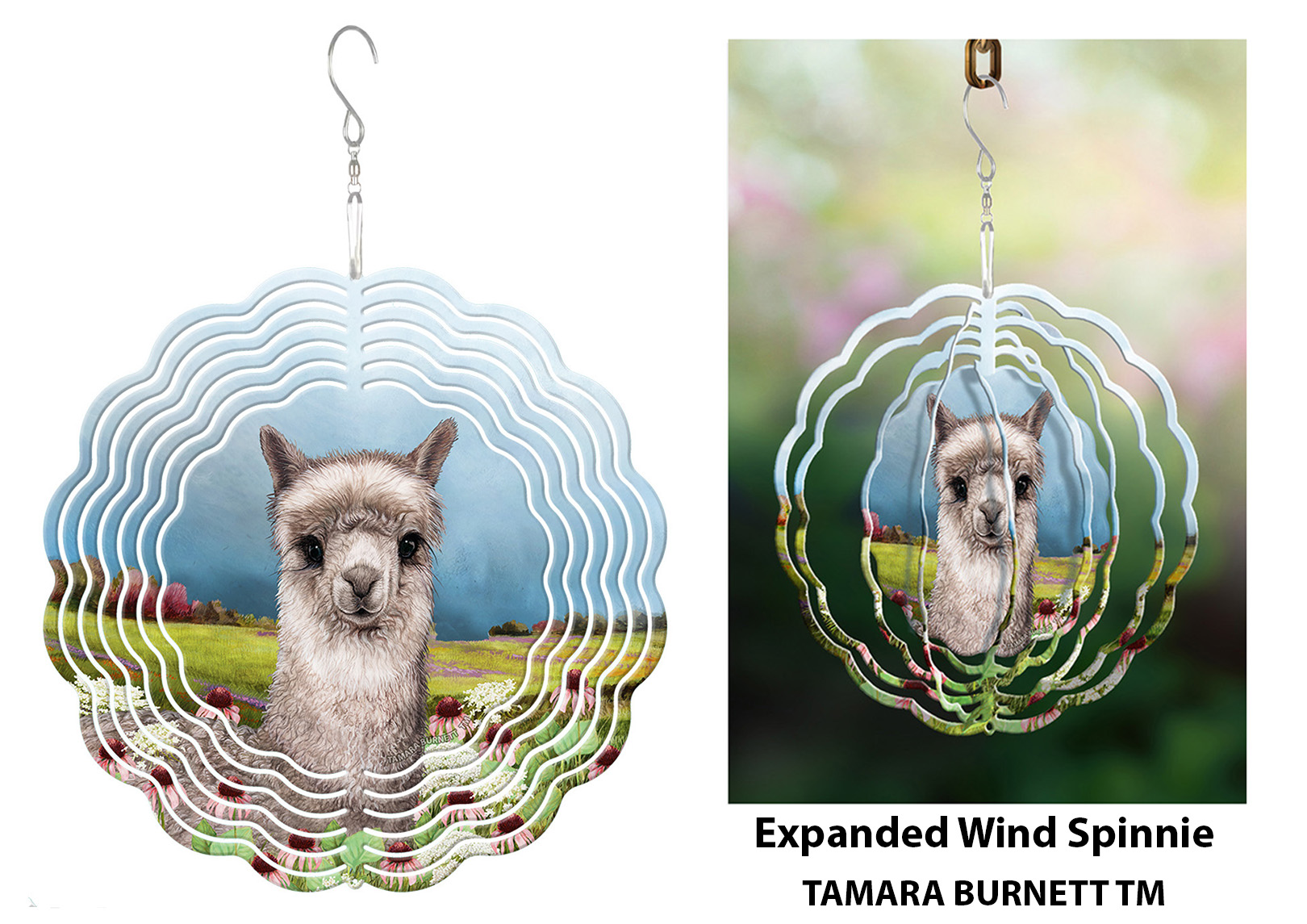 Silver Alpaca - Wind Spinner image