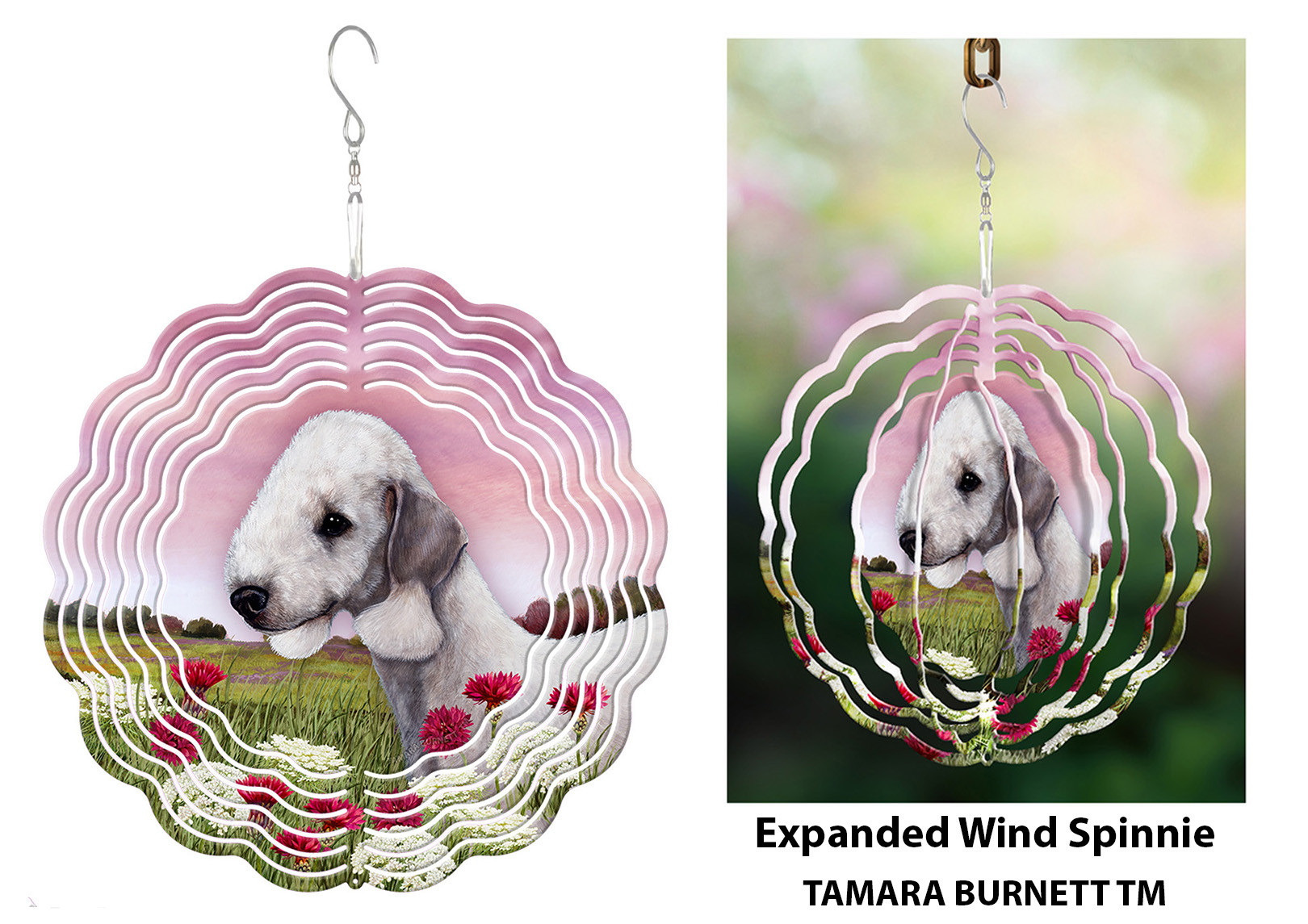 An image of product 30154 - Bedlington Terrier Blue - Wind Spinner
