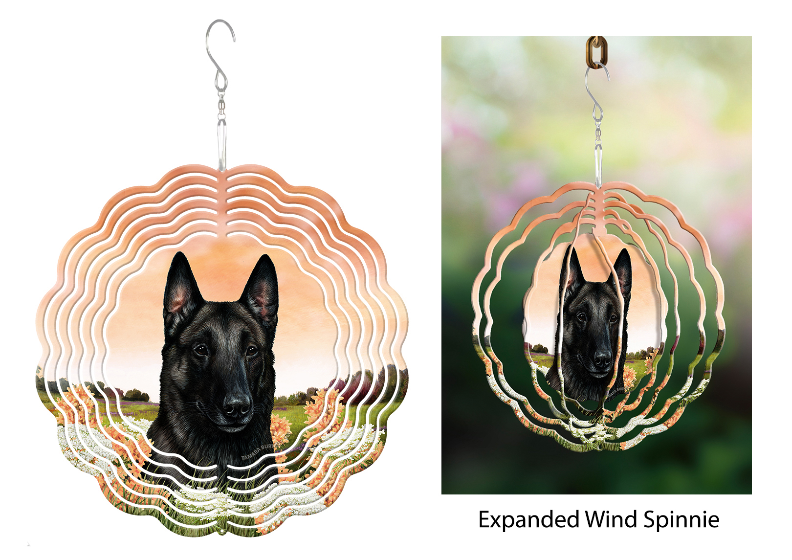 Belgian Malinois (Black) - Wind Spinner