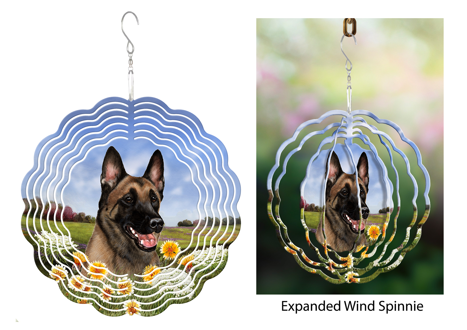 Belgian Malinois (Fawn Smiling) - Wind Spinner