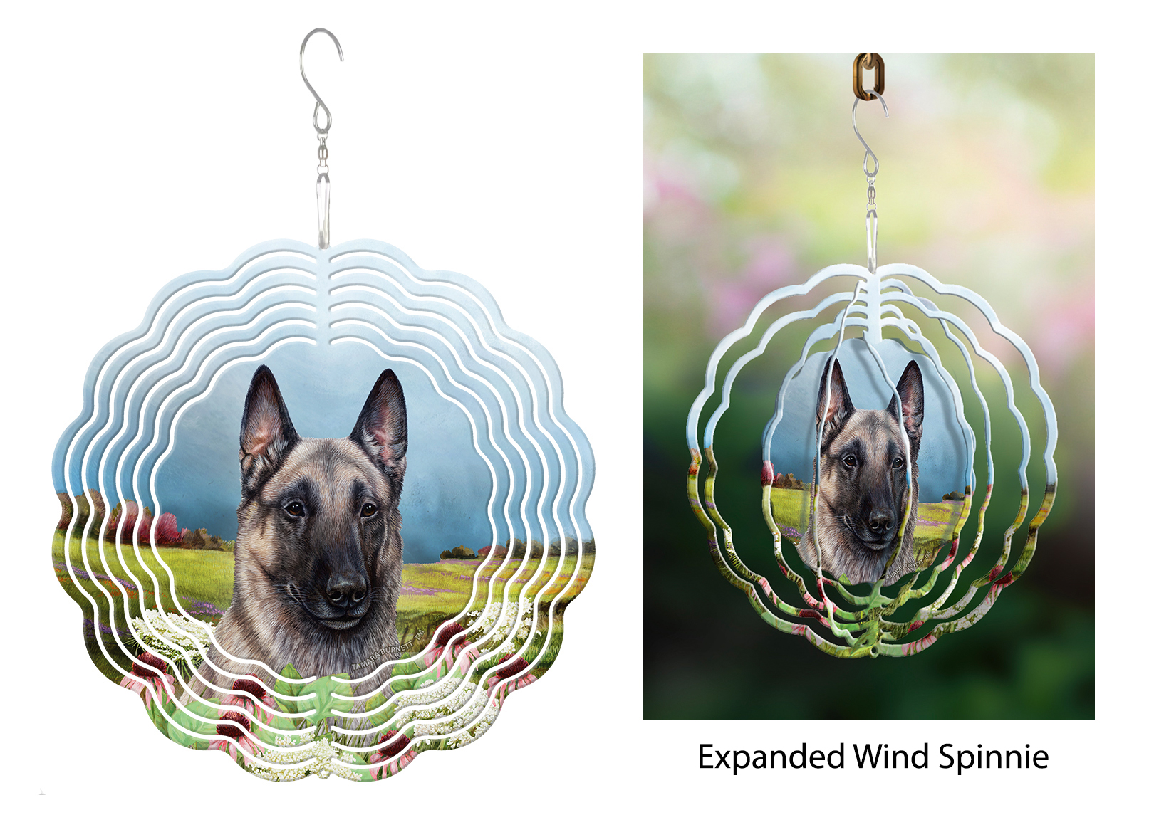 Belgian Malinois (Grey) - Wind Spinner