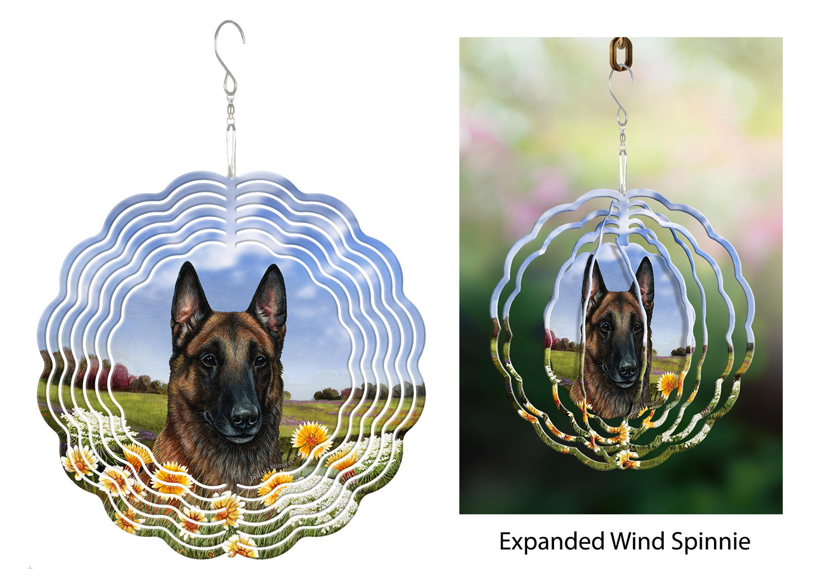 Belgian Malinois (Mahogany) - Wind Spinner