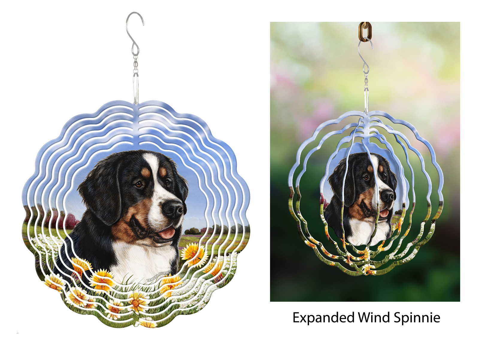 An image of product 29264 - Bernese Mountain Dog - Wind Spinner