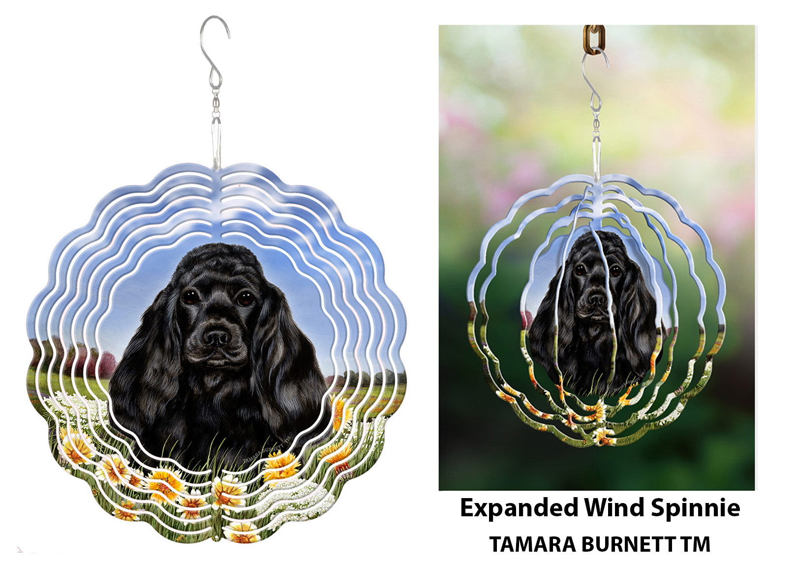 An image of product 30233 - Cocker Spaniel Black - Wind Spinner