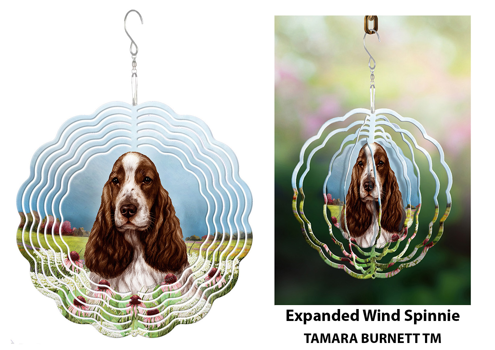 English Cocker Spaniel Liver and White - Wind Spinner image