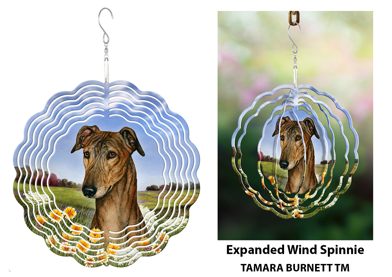 Greyhound Red Brindle - Wind Spinner image