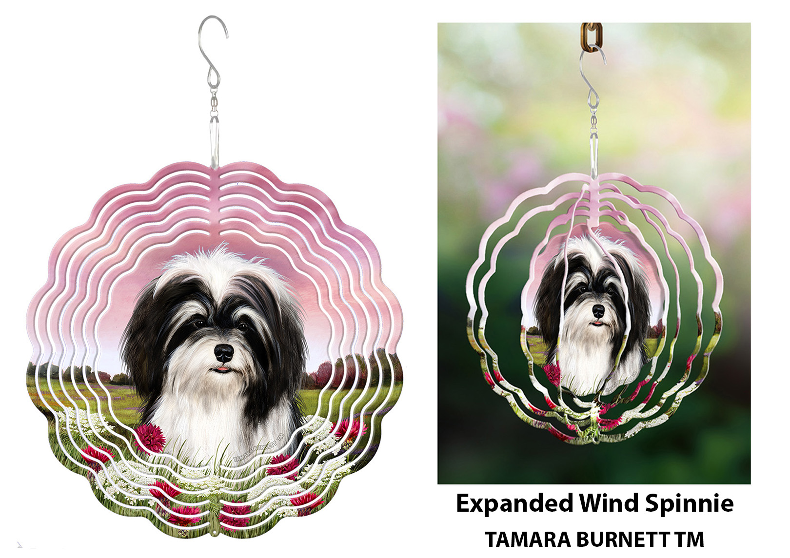 Havanese Black and White - Wind Spinner image