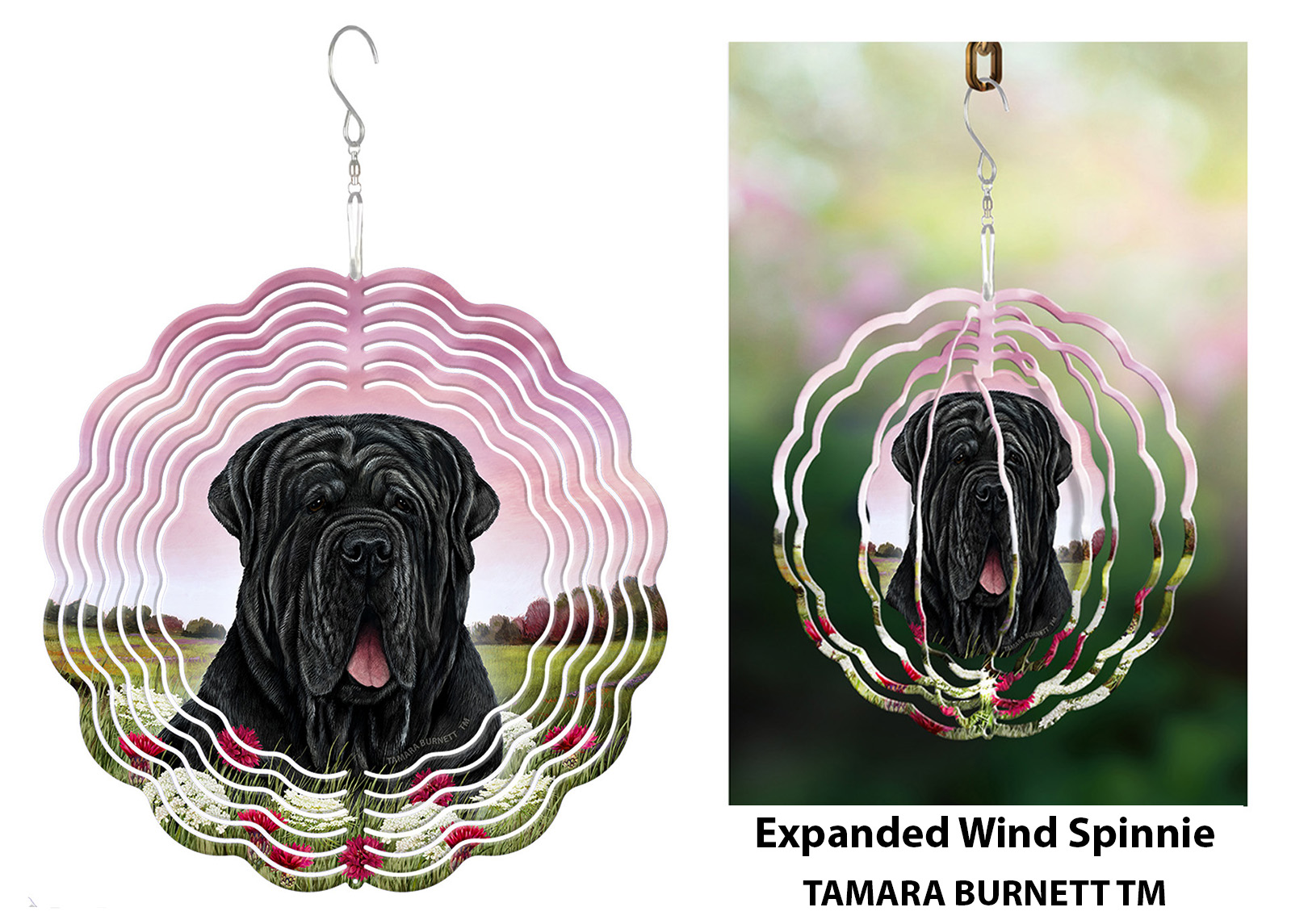 Neapolitan Mastiff Black Uncropped - Wind Spinner image