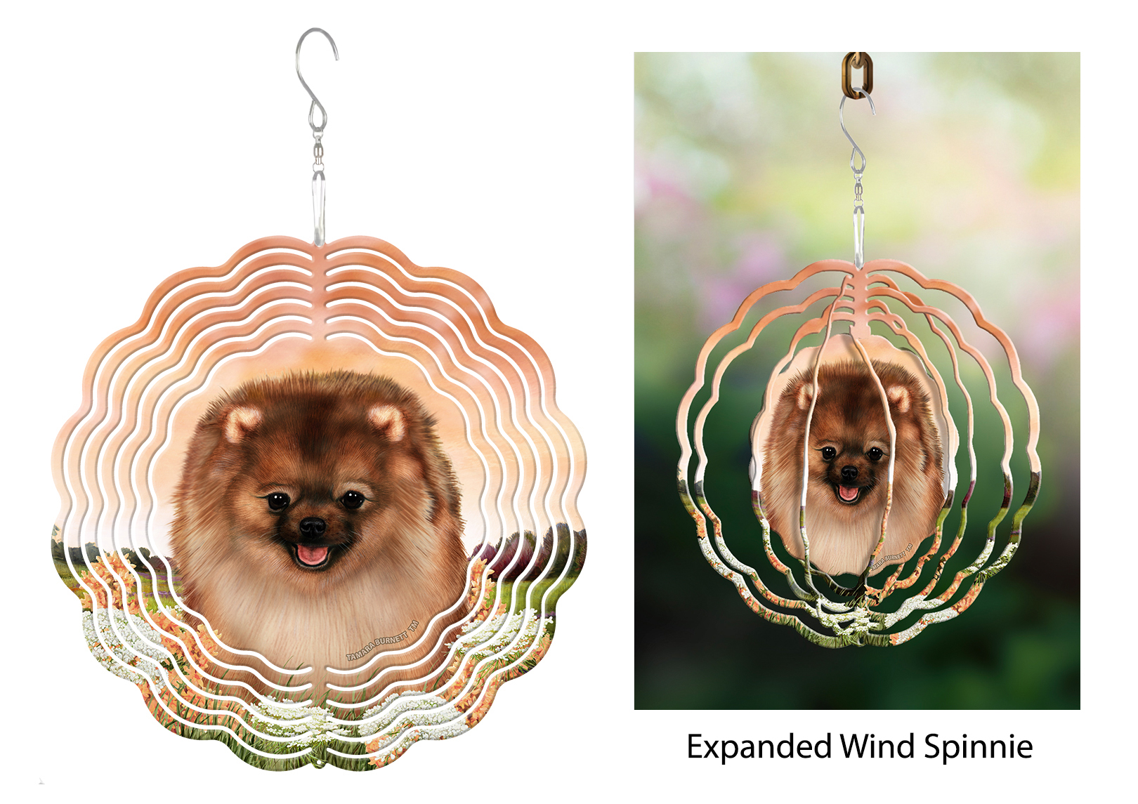 Pomeranian (Orange Sable) - Wind Spinner