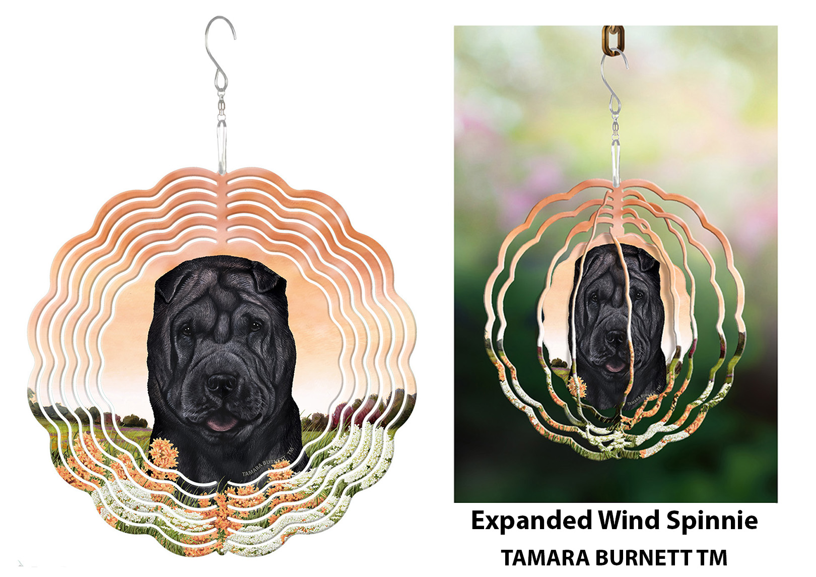 An image of product 30461 - Shar Pei Black - Wind Spinner