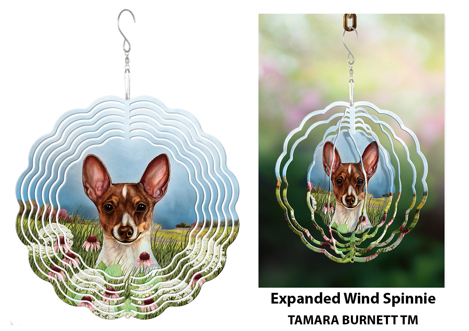 Toy Fox Terrier Chocolate Tri - Wind Spinner image