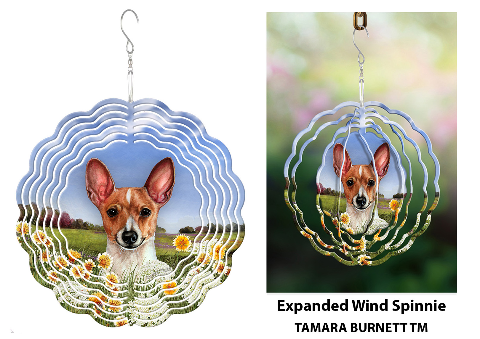 Toy Fox Terrier Red and White - Wind Spinner image