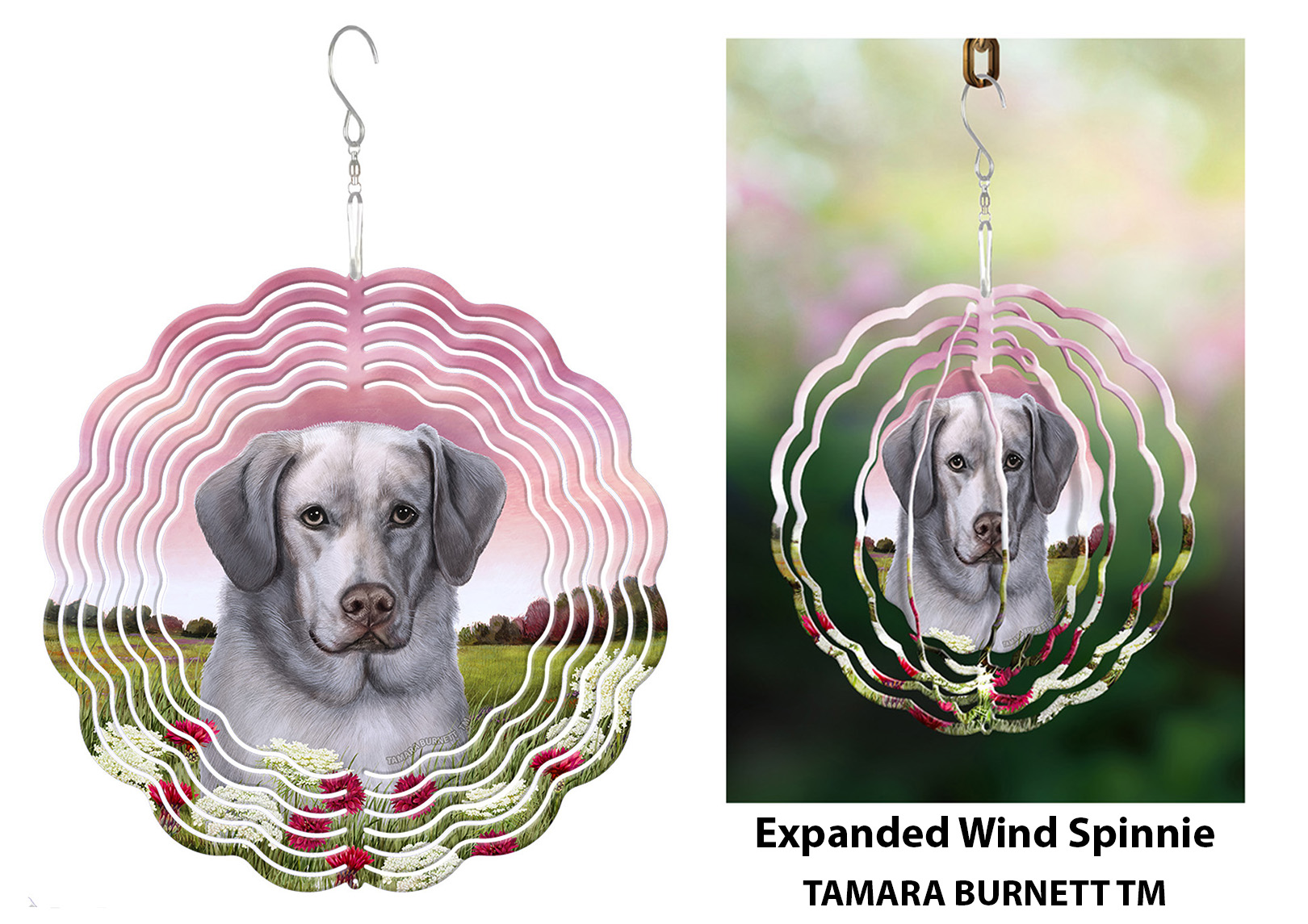 An image of product 31379 - Labrador Retriever American Silver - Wind Spinner